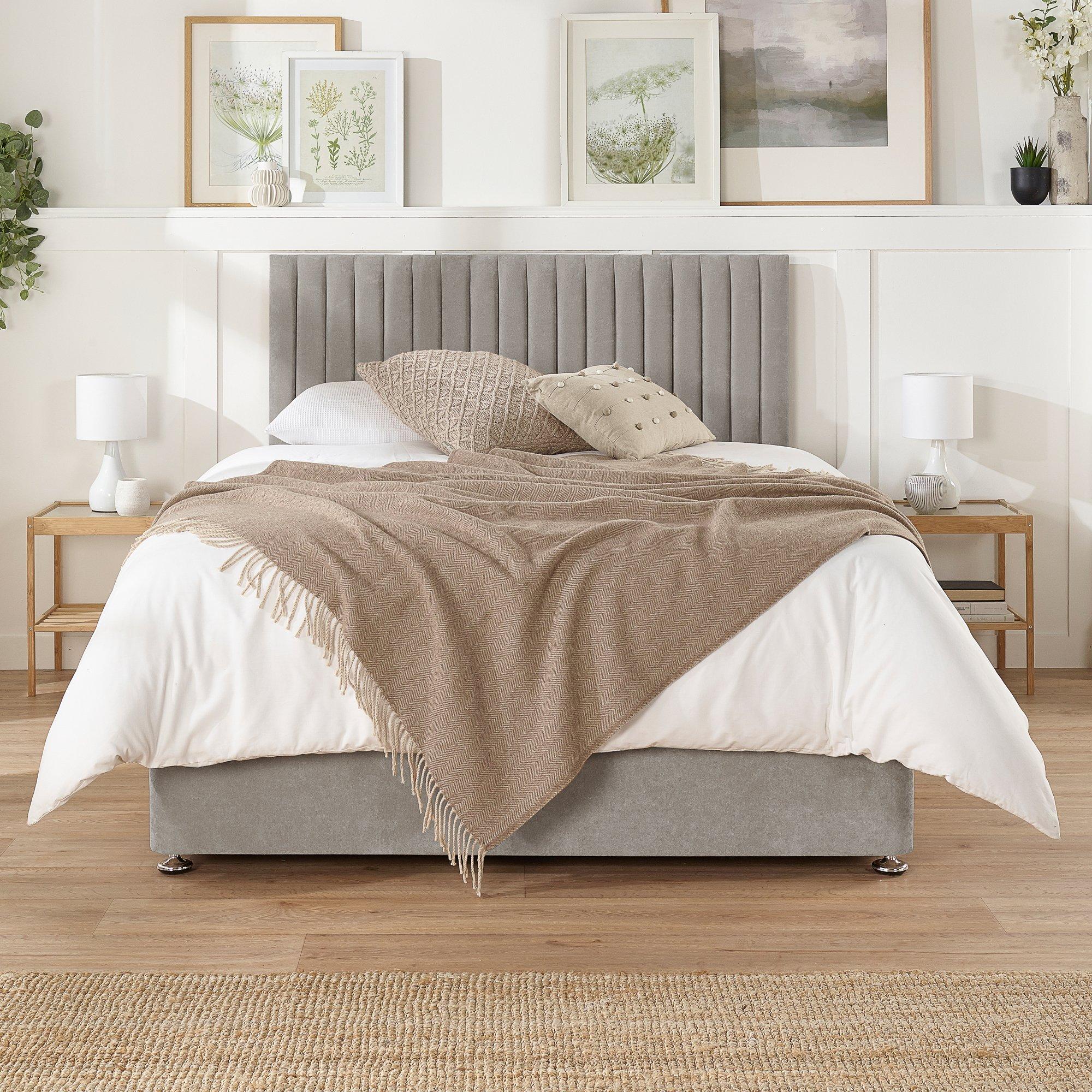 Silver - Aspire - Grant Divan and Ortho Mattress 4 Drawers - 1