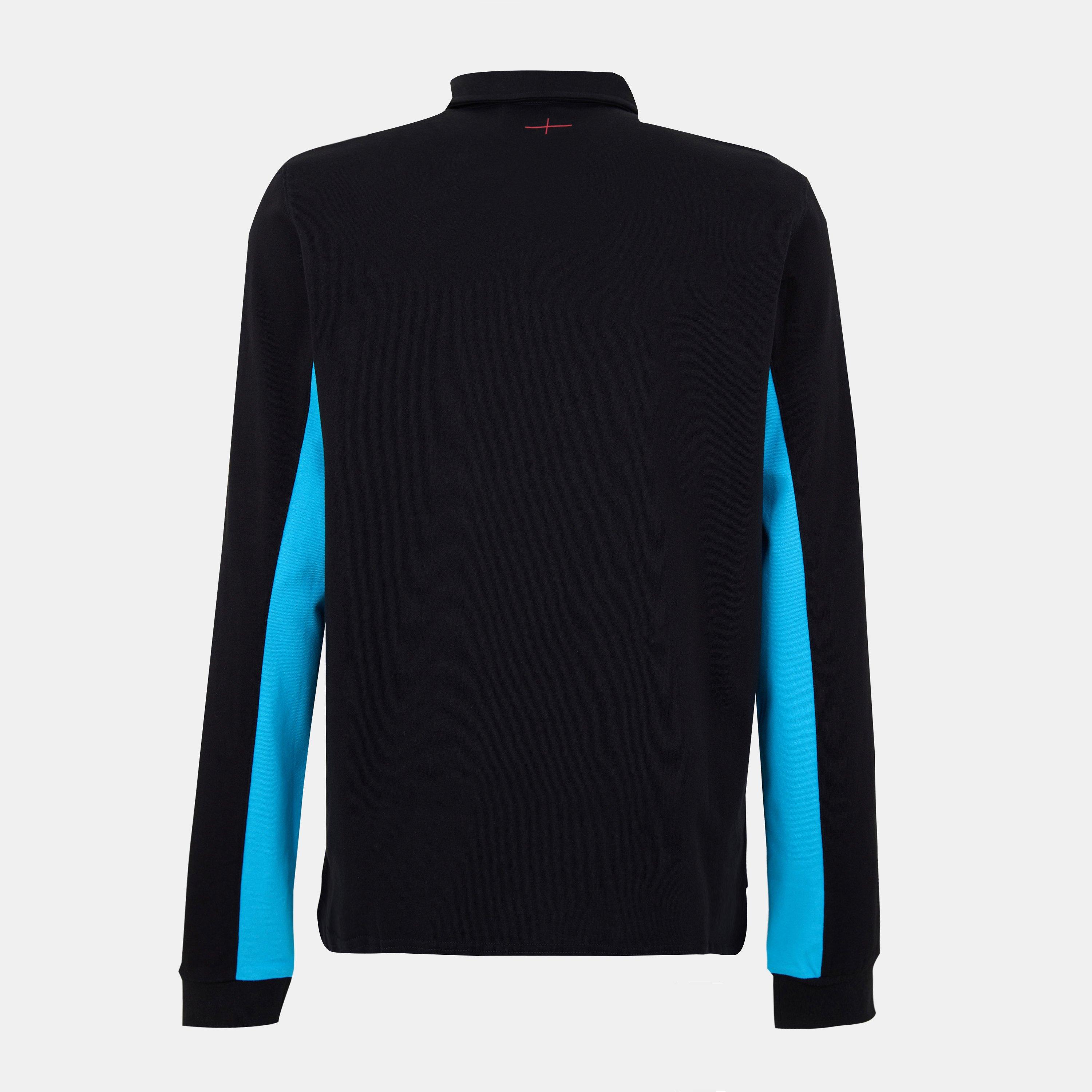 Black/Blue - Castore - England Rugby Away Long Sleeve Polo Shirt 2025 - 2