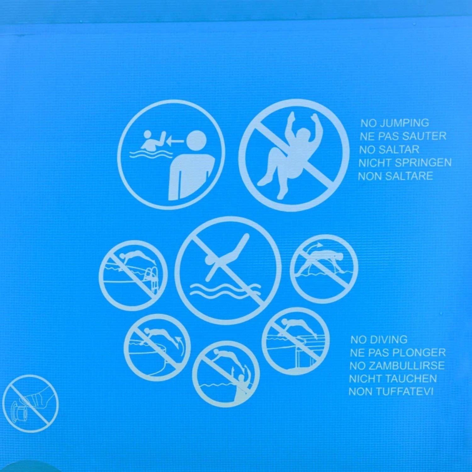 Blue - Outsunny - Steel Frame Pool with Filter Pump - 3