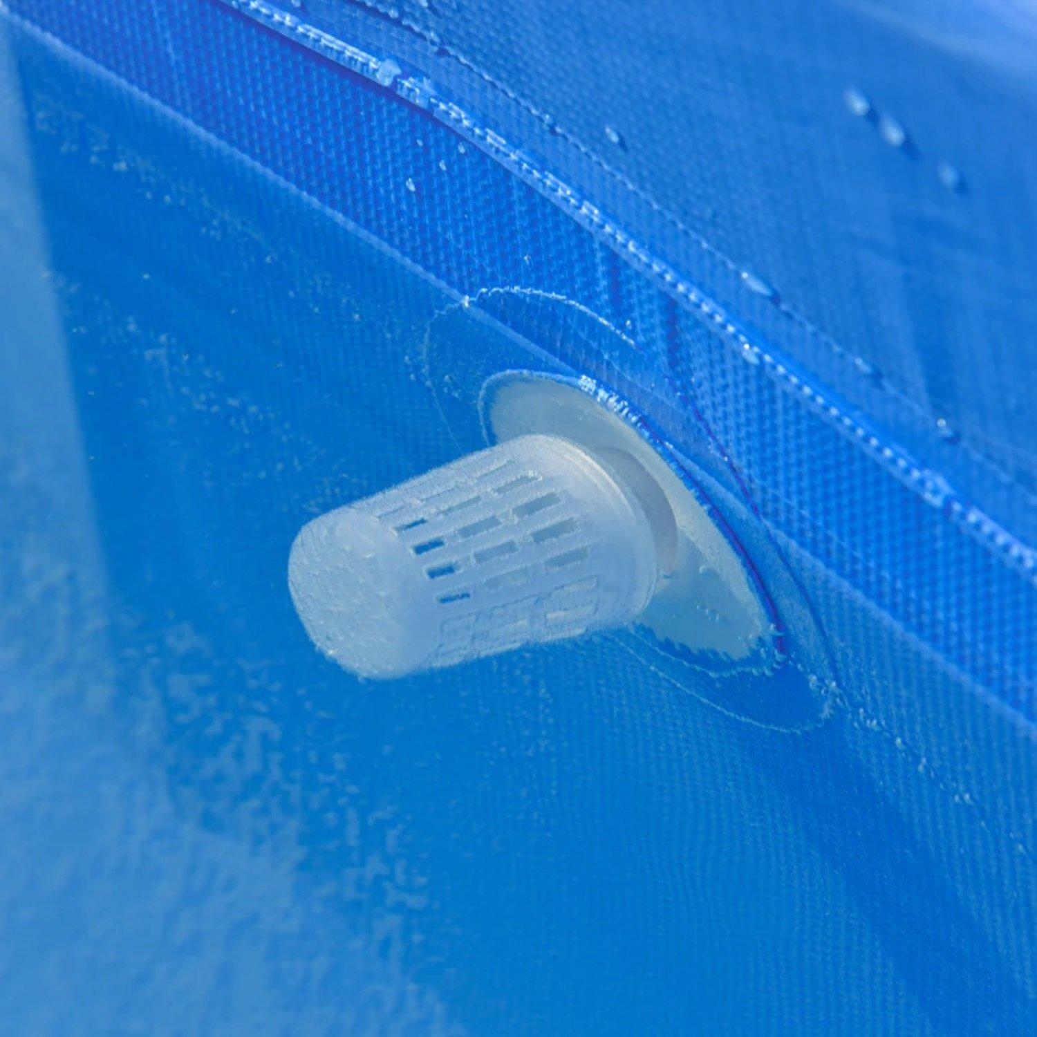 Blue - Outsunny - Steel Frame Pool with Filter Pump - 4