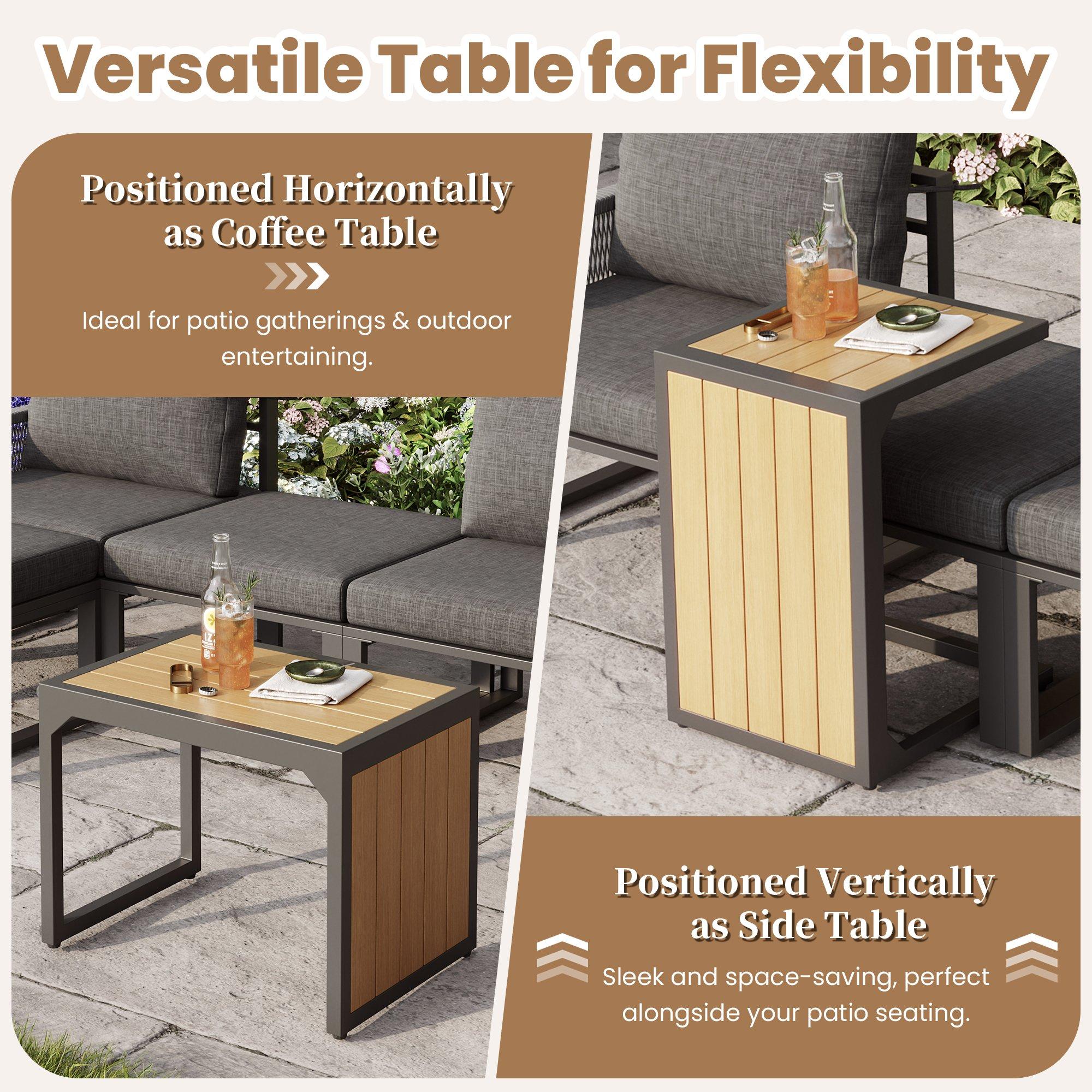 Grey - Urban Meuble - Modular Garden Patio Furniture Lounge Set - 8