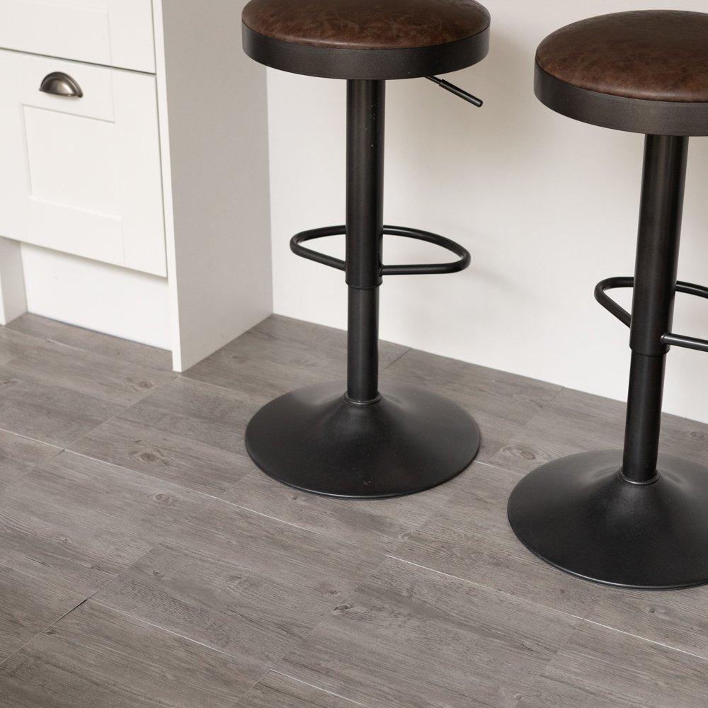 Grey - D C Fix - Self Adhesive Vinyl Floor Tiles Grey Wood - 1