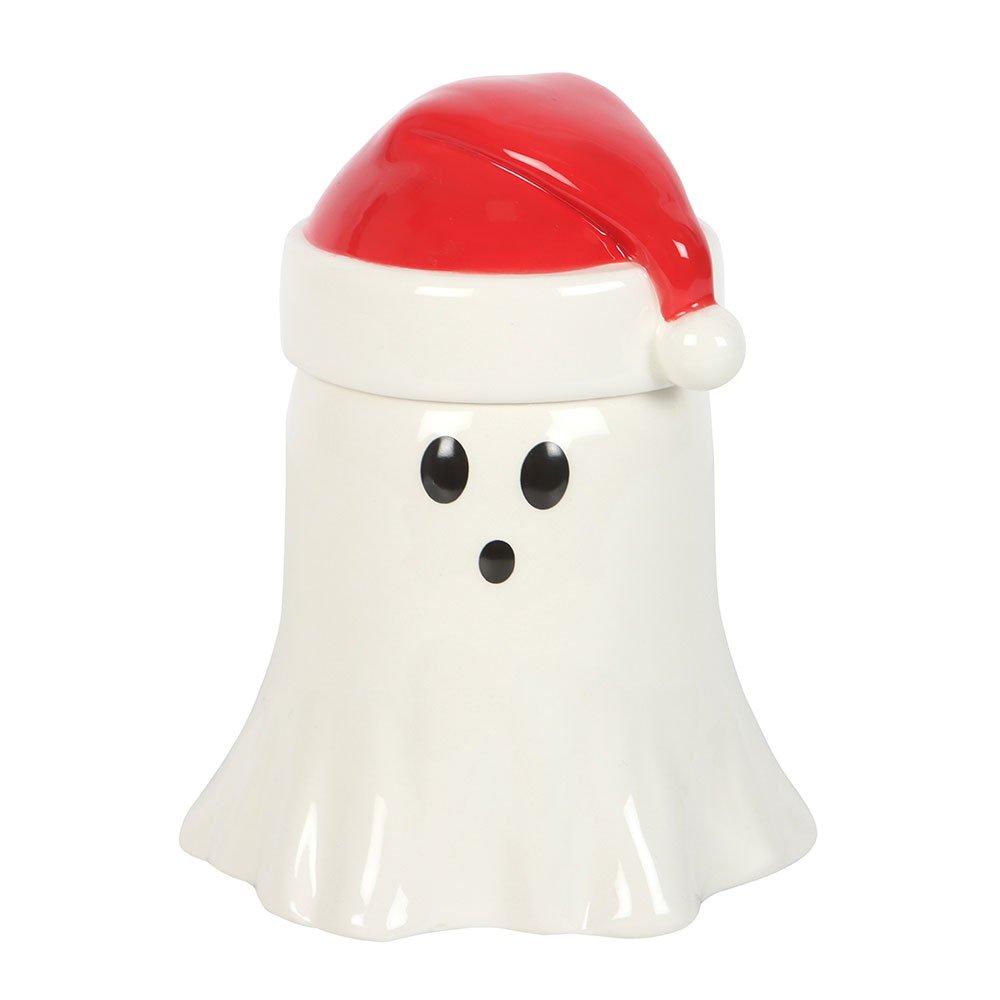 White - Something Different - Ghost with Santa Hat Oil Burner and Wax Warmer - 2