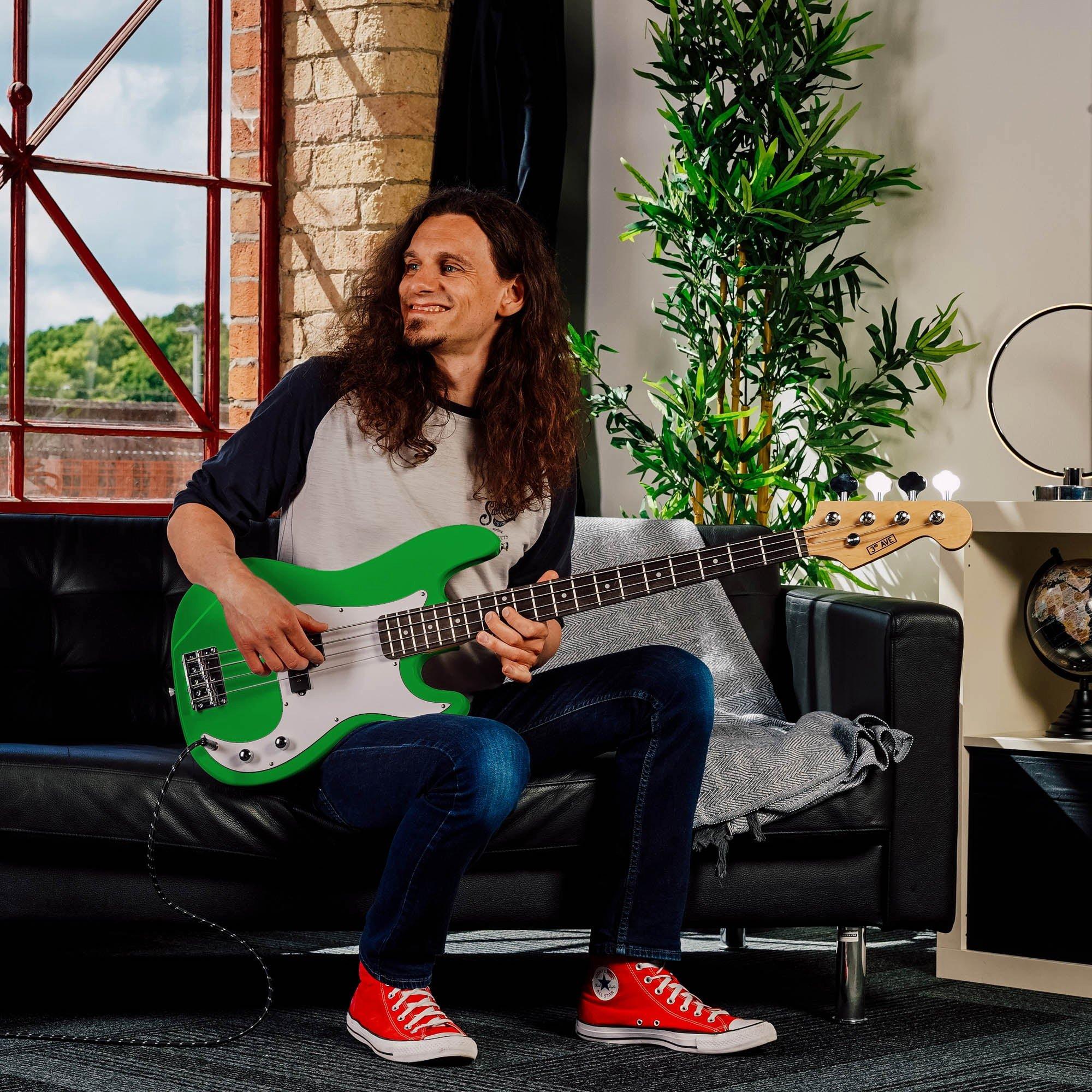 Green - 3rd Avenue - Electric Bass Guitar Pack - 5