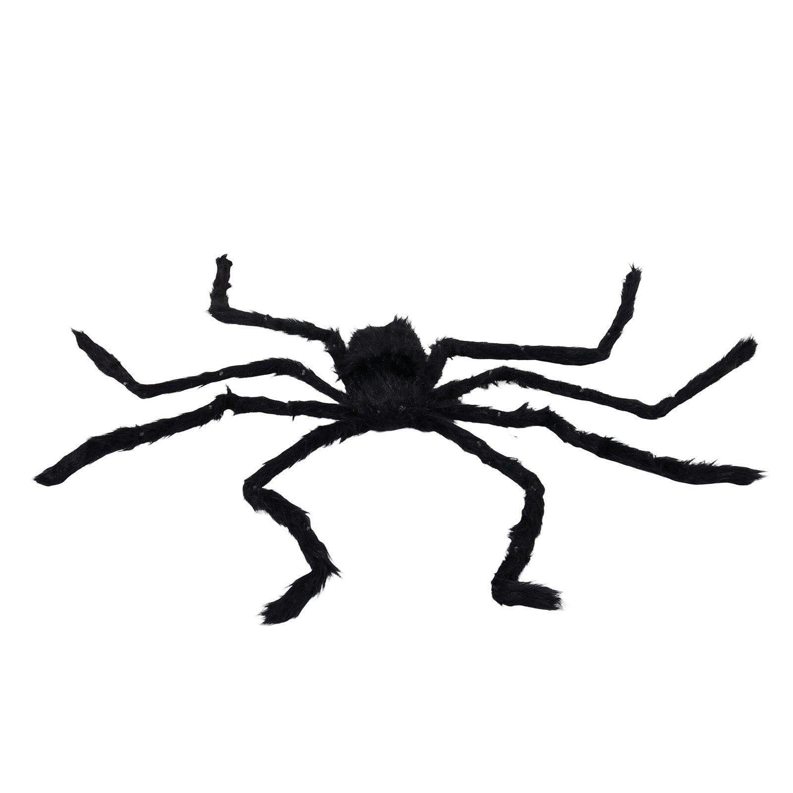 Black - LIFE IDEAS - Halloween Light-up Giant Spider & Web Decorations - 3
