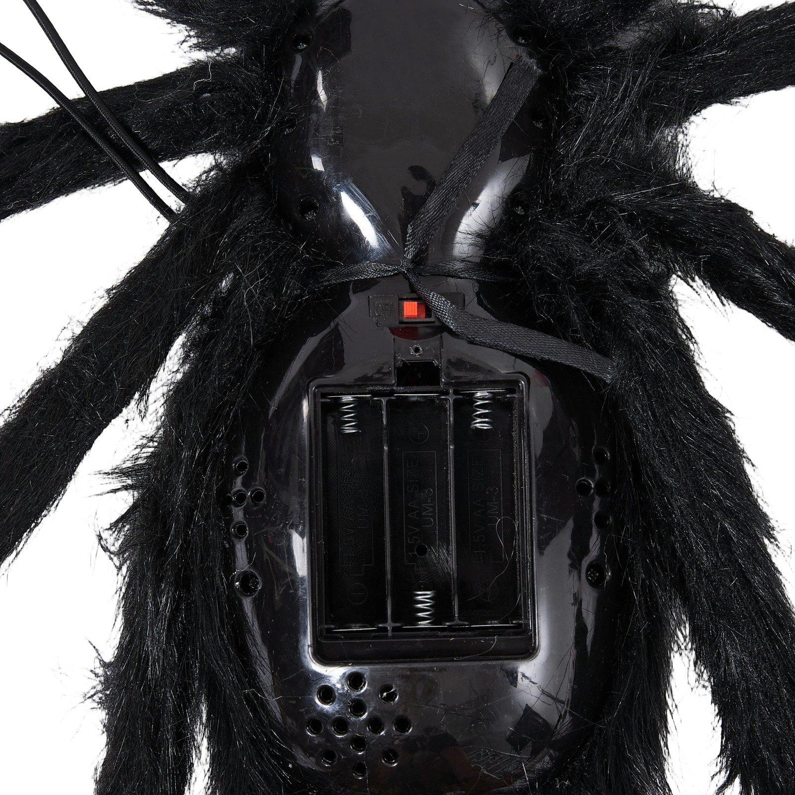Black - LIFE IDEAS - Halloween Light-up Giant Spider & Web Decorations - 6