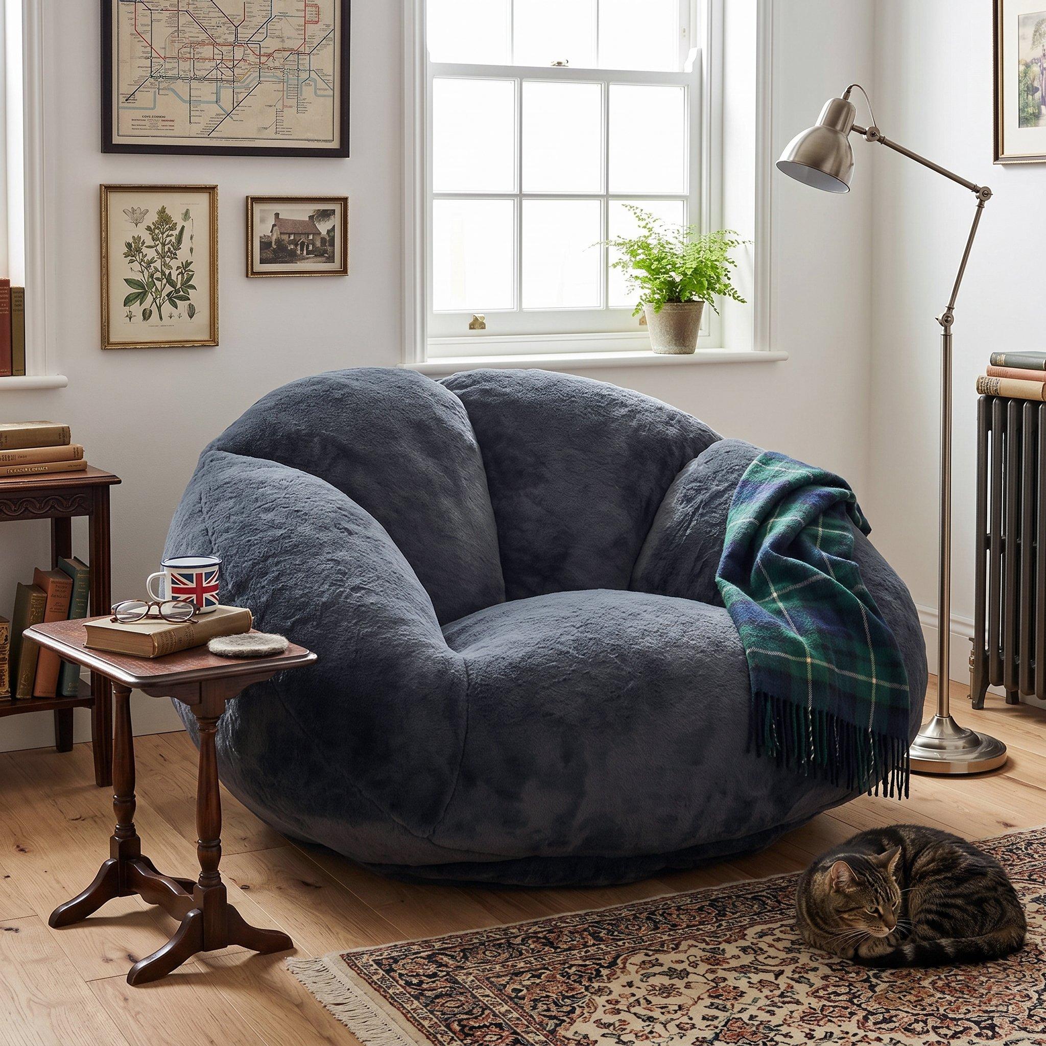 Carbon Black - Urban Meuble - Bean Bag Chair Memory Foam - 2