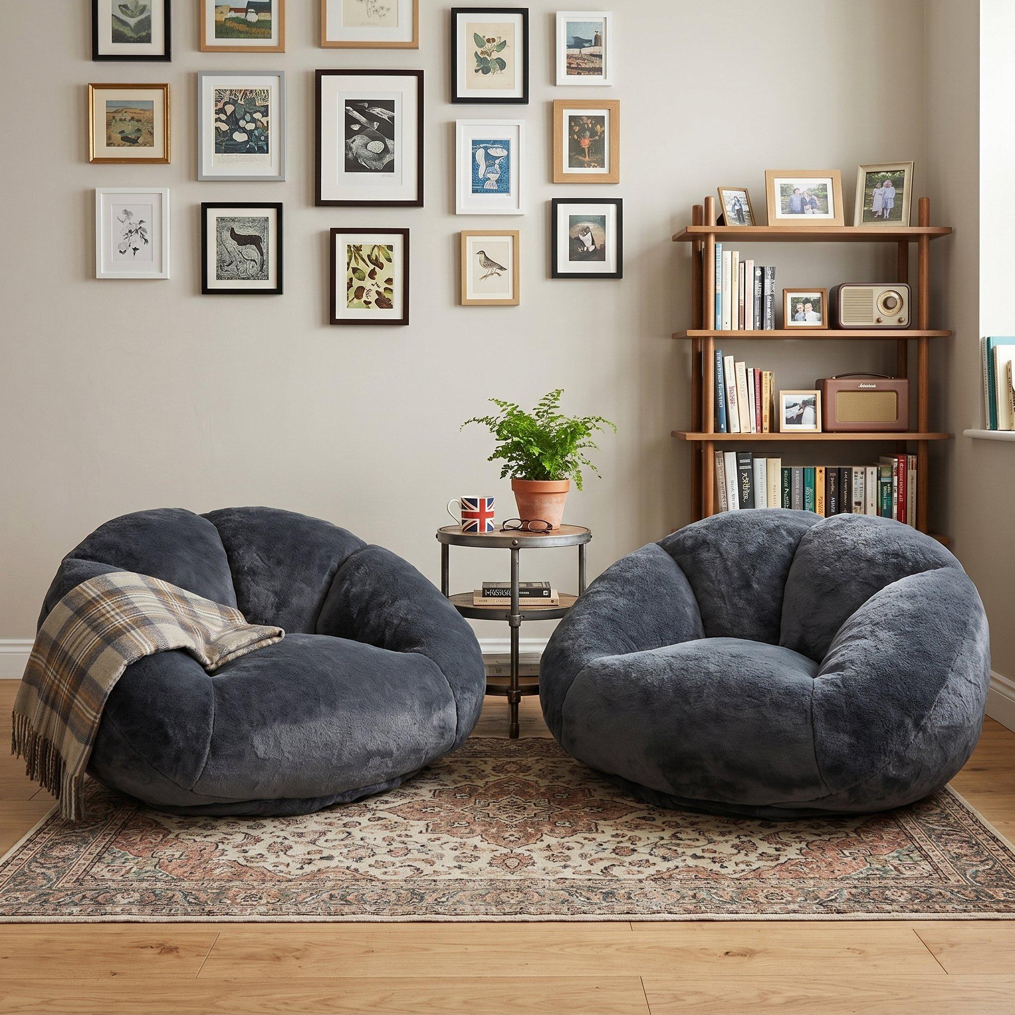 Carbon Black - Urban Meuble - Bean Bag Chair Memory Foam - 3