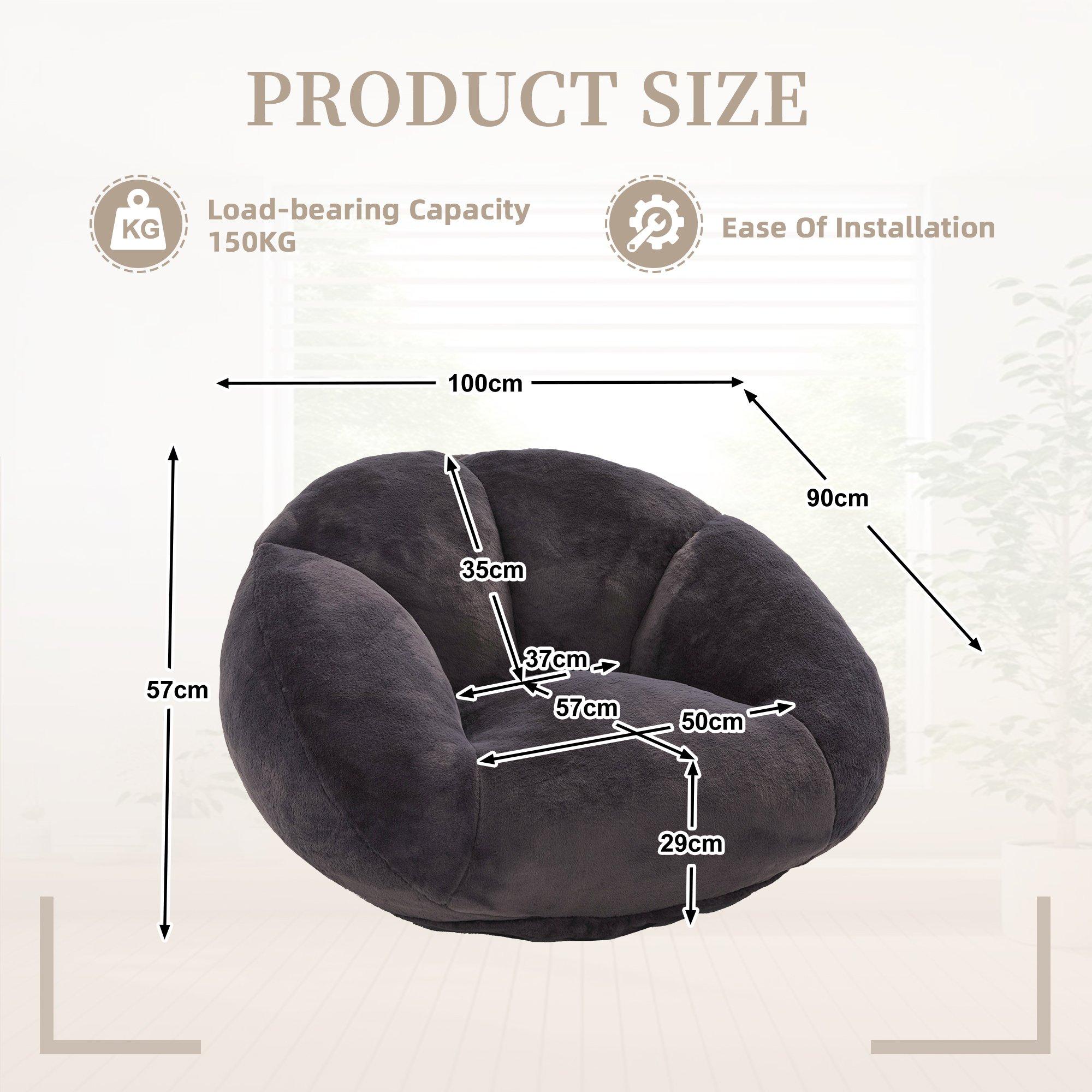 Carbon Black - Urban Meuble - Bean Bag Chair Memory Foam - 6
