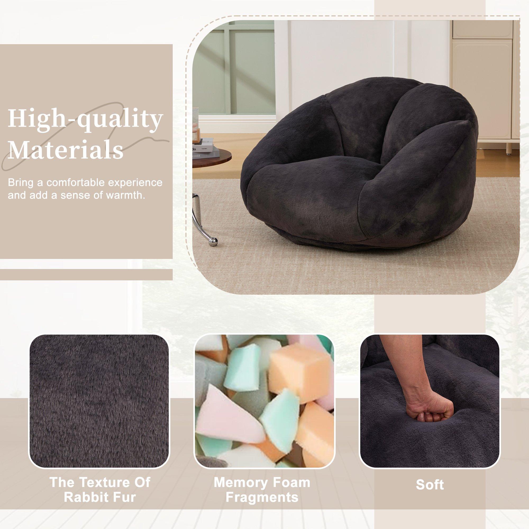 Carbon Black - Urban Meuble - Bean Bag Chair Memory Foam - 8