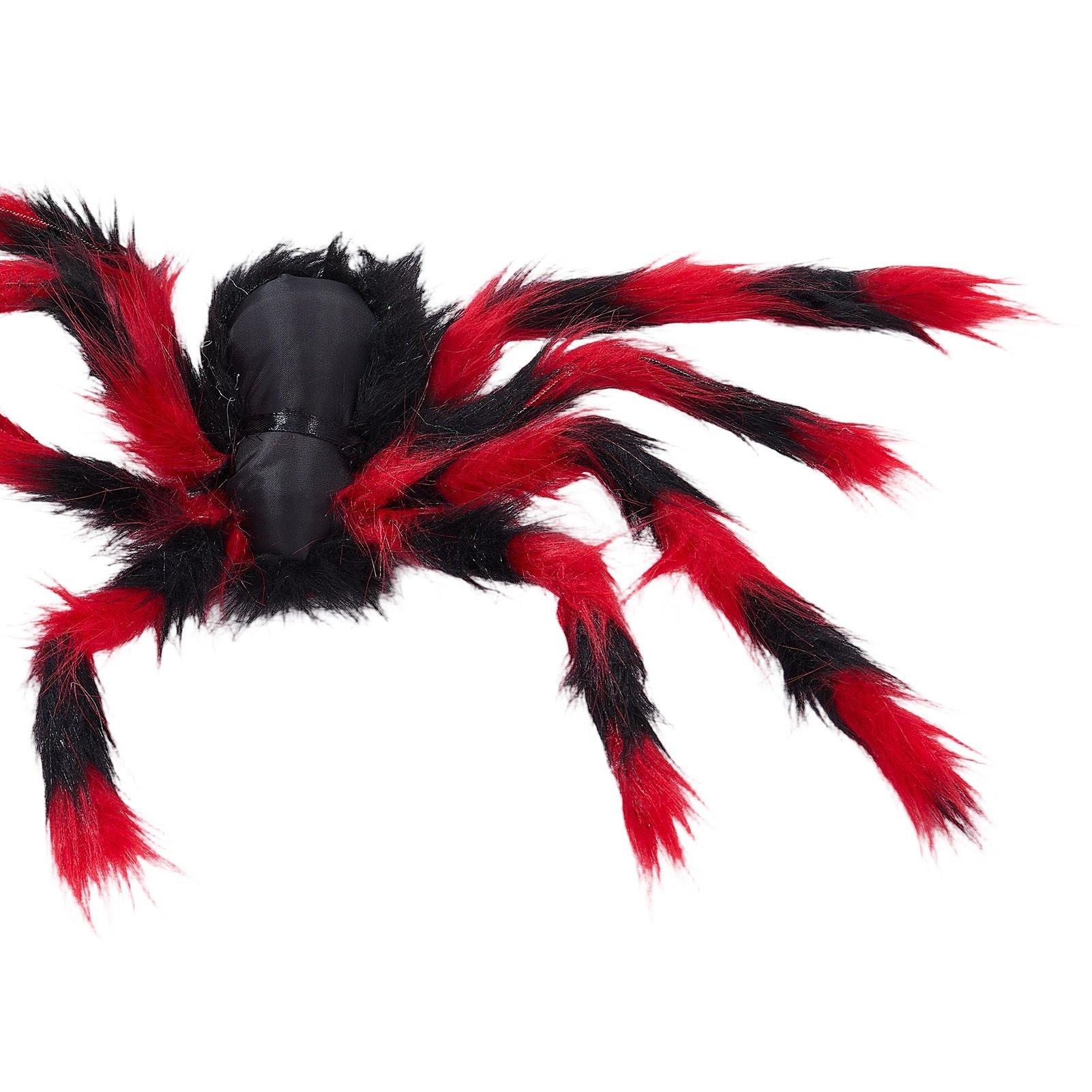 Multi - LIFE IDEAS - 5 Pack Halloween Giant Fluffy Spiders - 8
