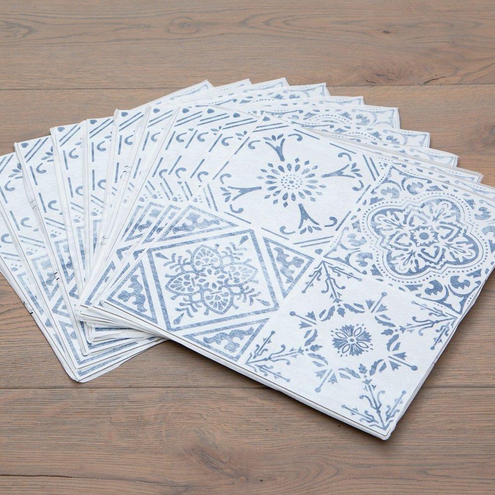 Blue - D C Fix - Self Adhesive Vinyl Floor Tiles Vintage - 2