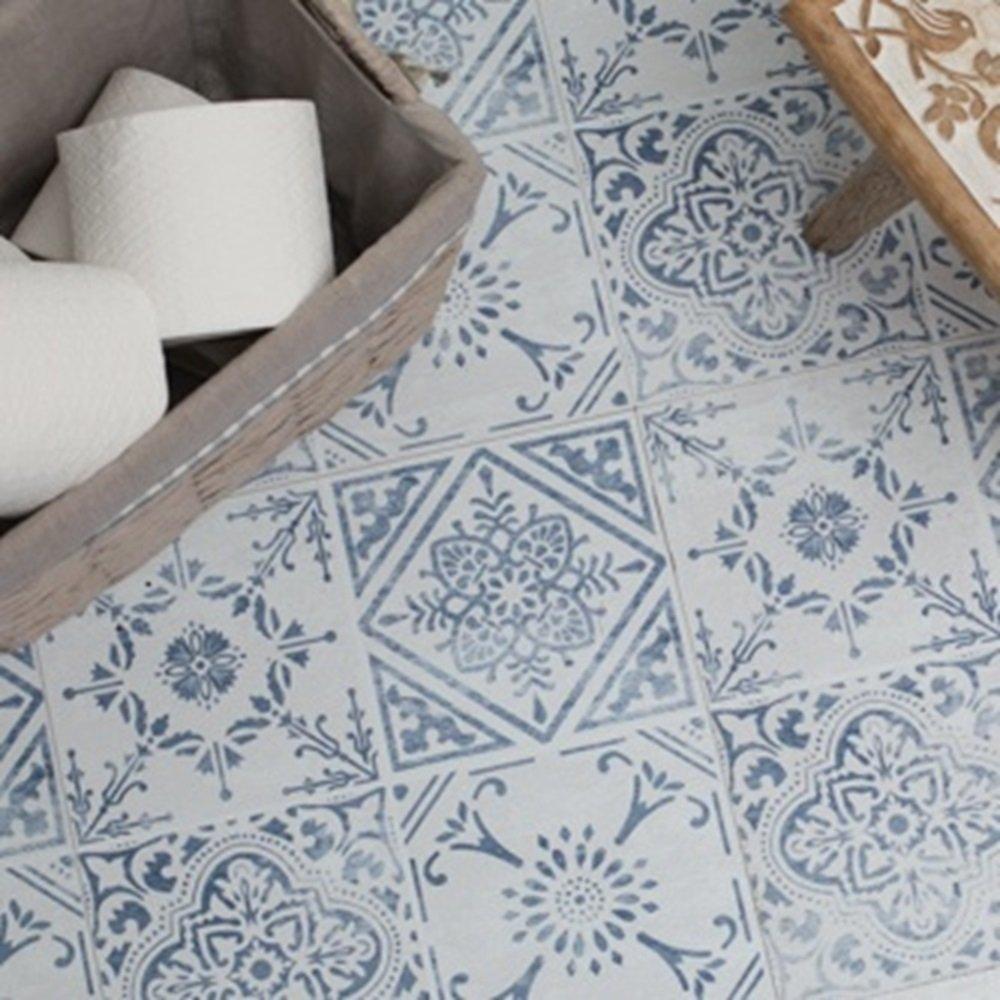 Blue - D C Fix - Self Adhesive Vinyl Floor Tiles Vintage - 5
