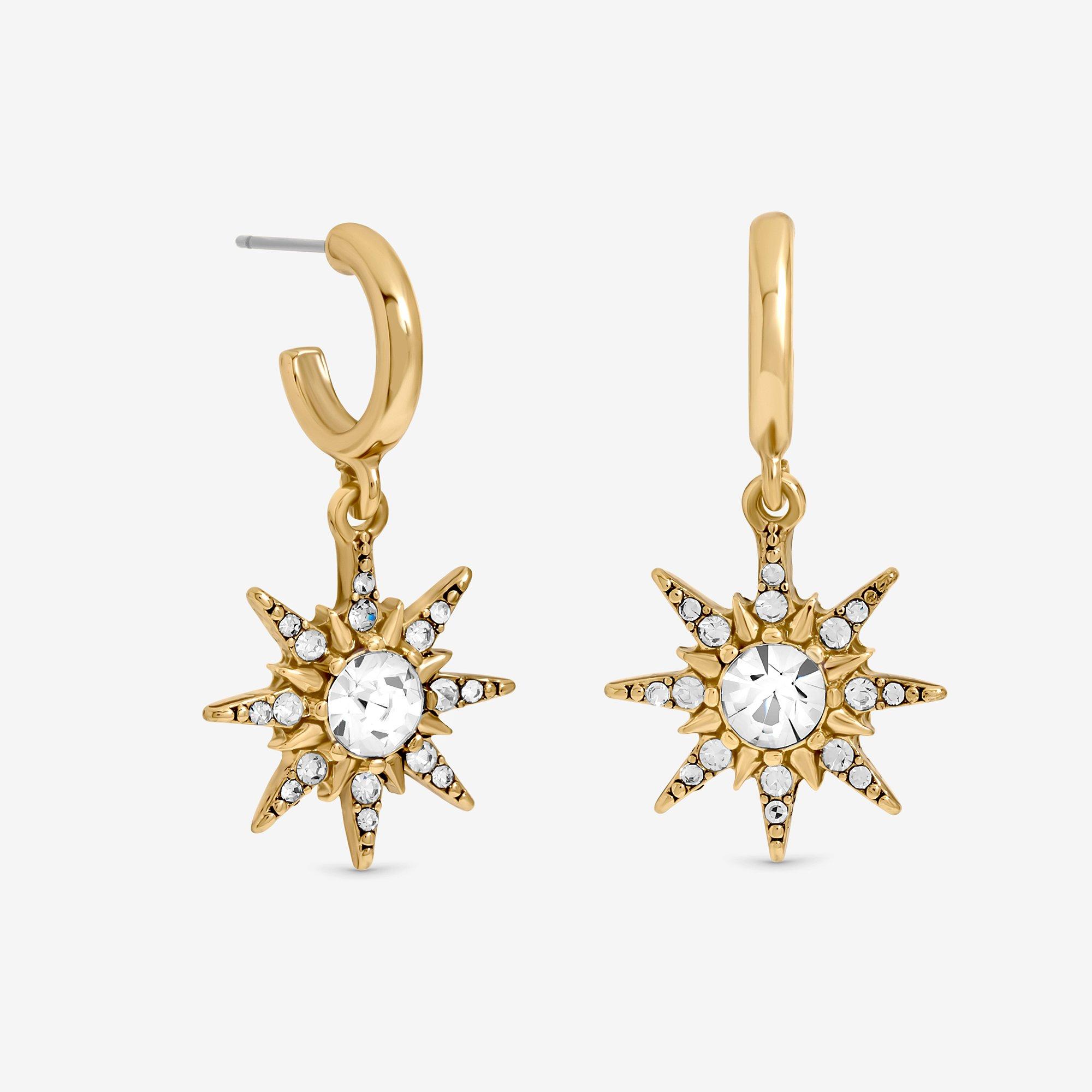 Gold - Mood - Gold Plated Celestial Earrings Gift Boxed - 2