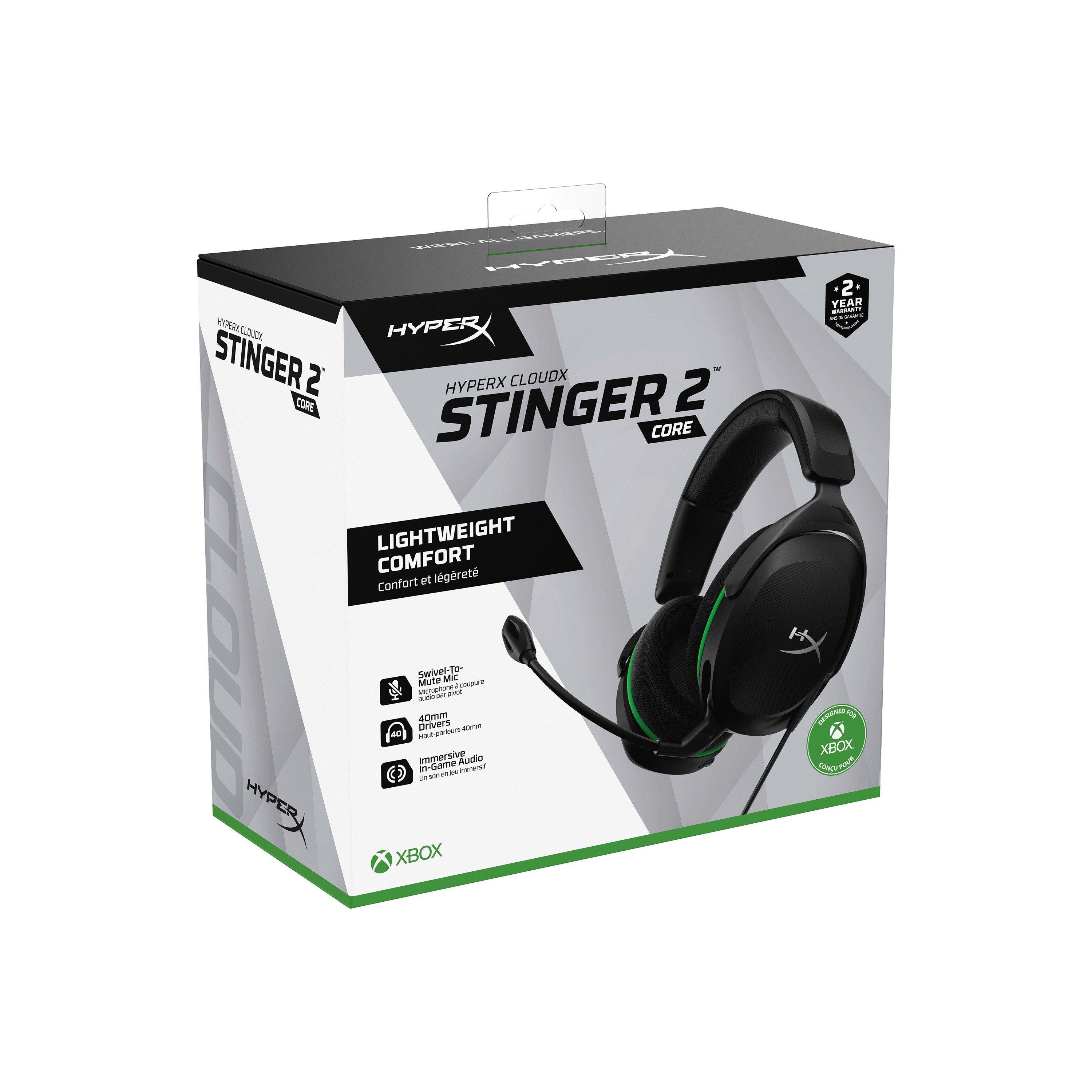 Black/Green - HyperX - CloudX Stinger 2 Core - Xbox - 3