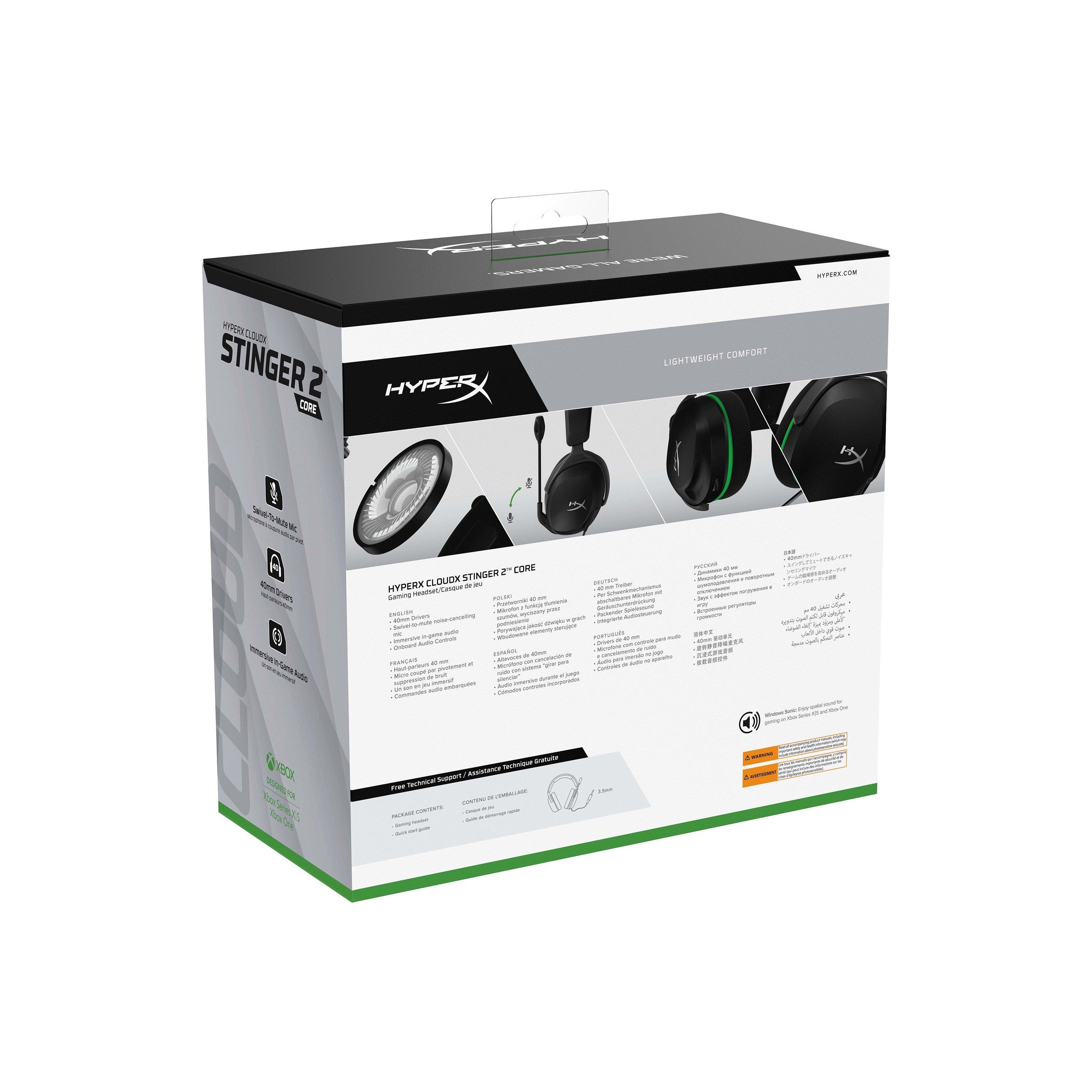 Black/Green - HyperX - CloudX Stinger 2 Core - Xbox - 4