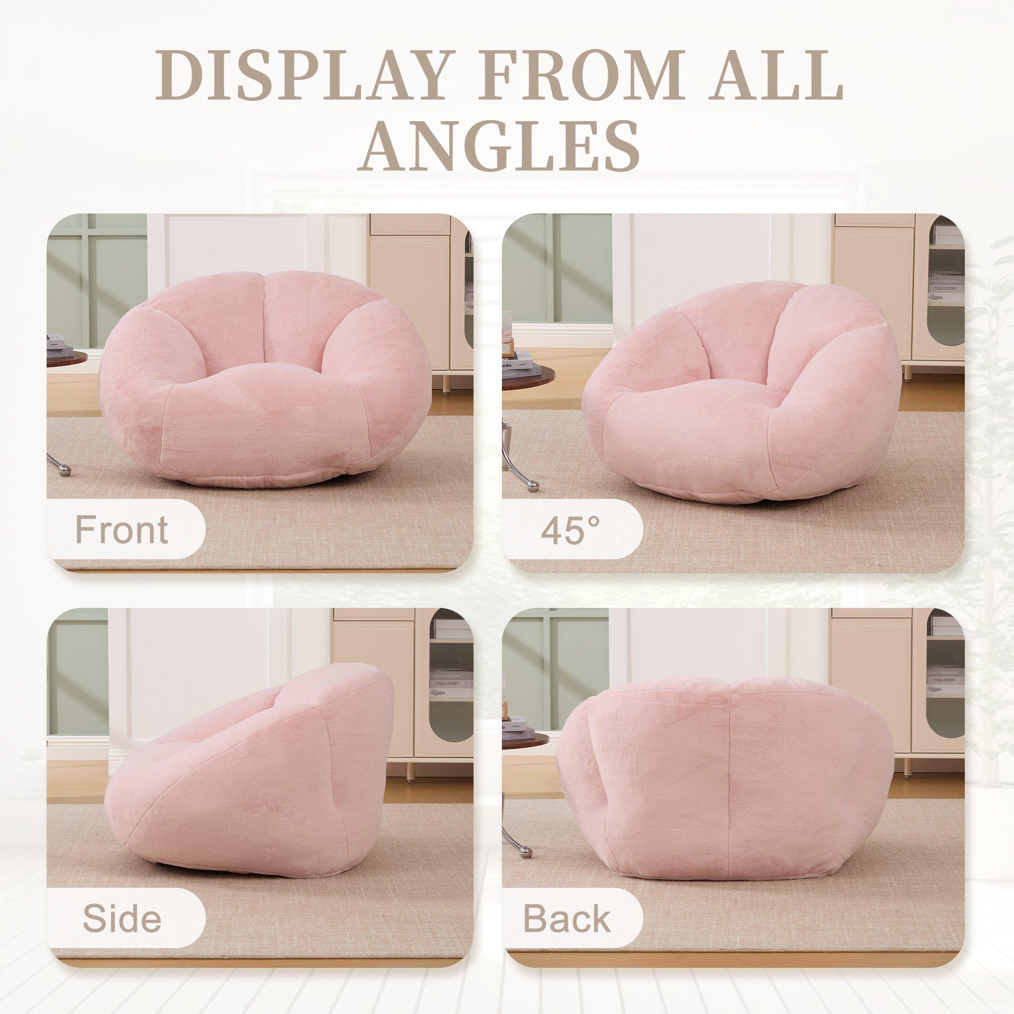 Pink - Urban Meuble - Bean Bag Chair Memory Foam - 11
