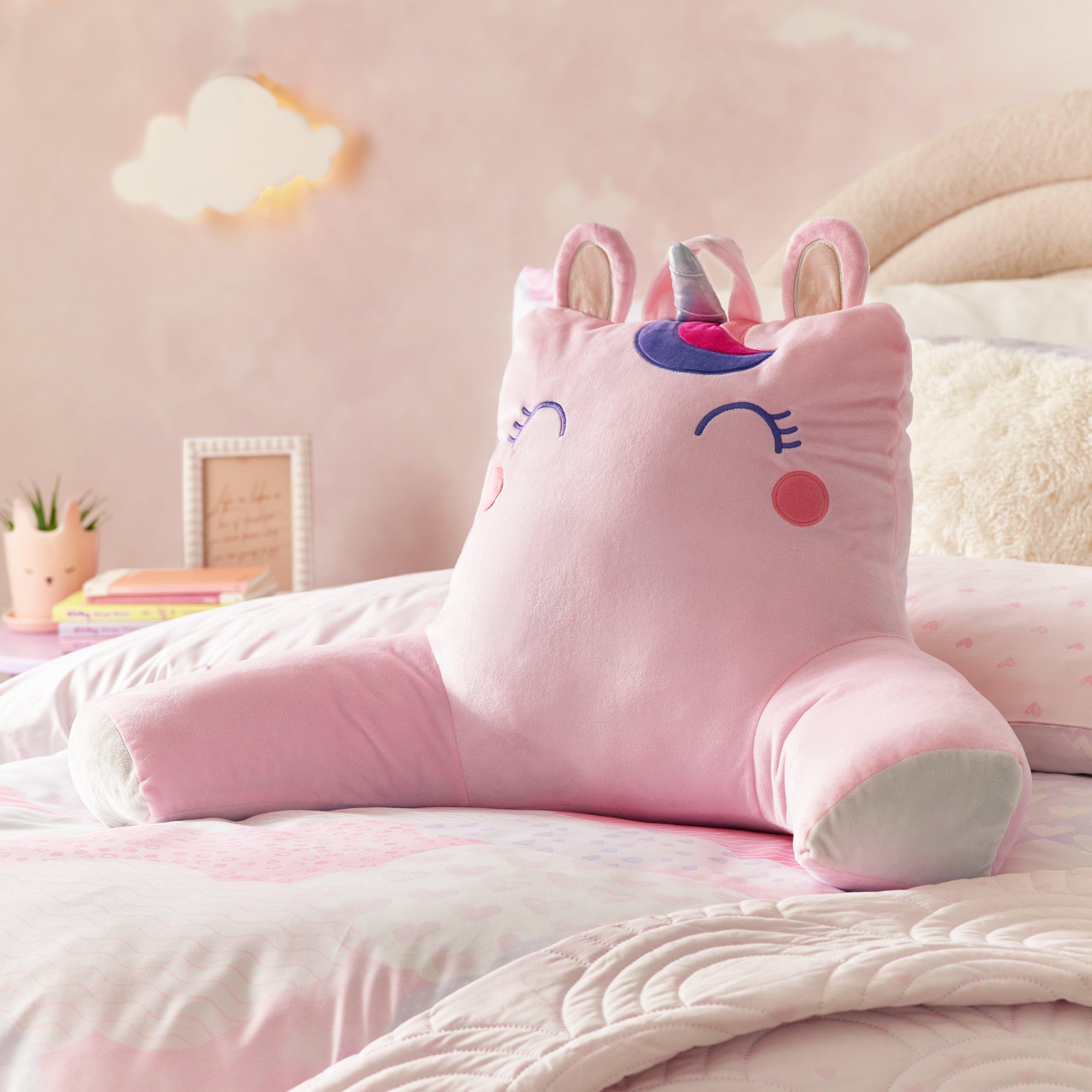 Pink - Catherine Lansfield - Sparkle Unicorn Cuddle Cushion Back Rest - 1