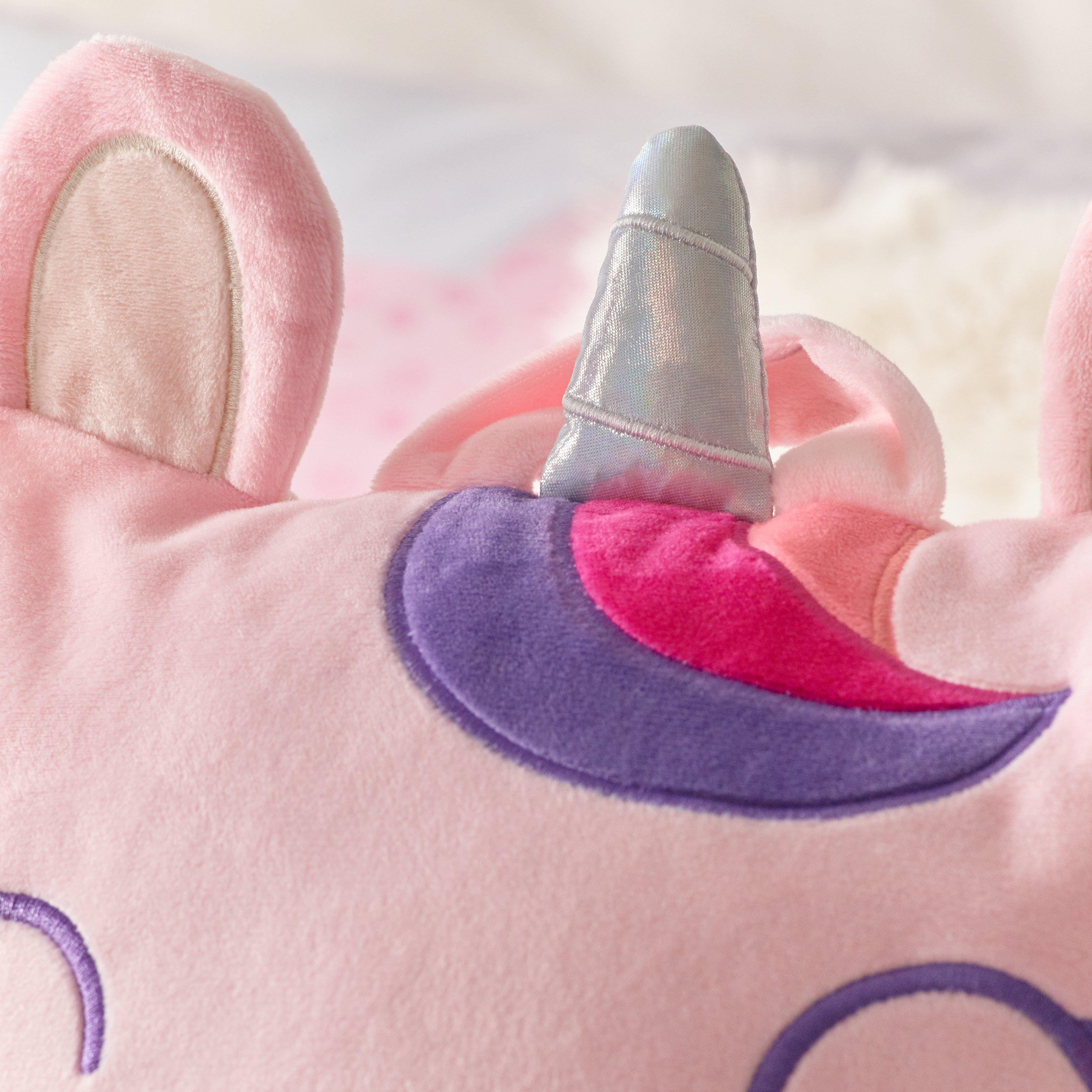 Pink - Catherine Lansfield - Sparkle Unicorn Cuddle Cushion Back Rest - 2