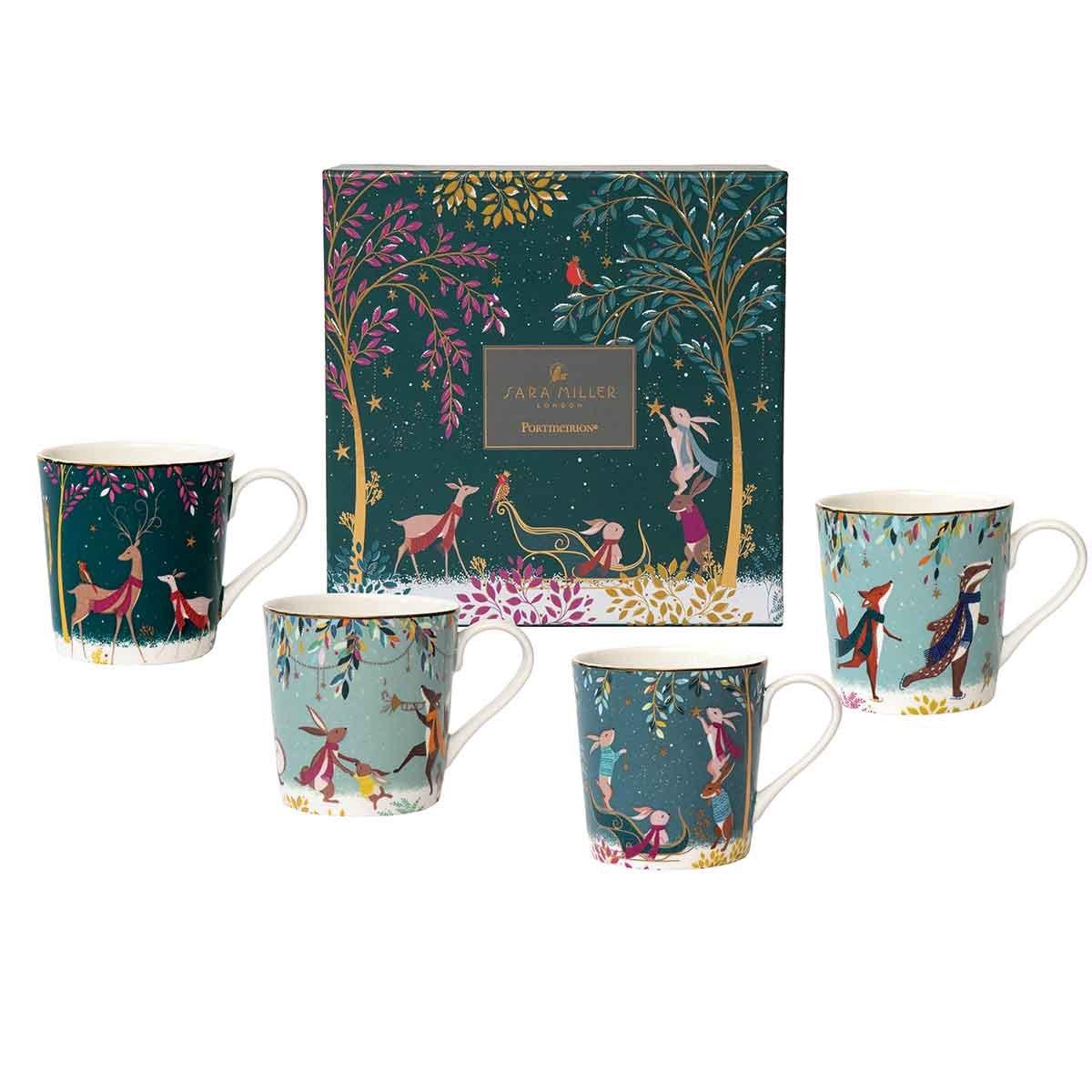 Multi - Sara Miller for Portmeirion - Sara Miller Woodland Tales Set 4 Mugs - 1