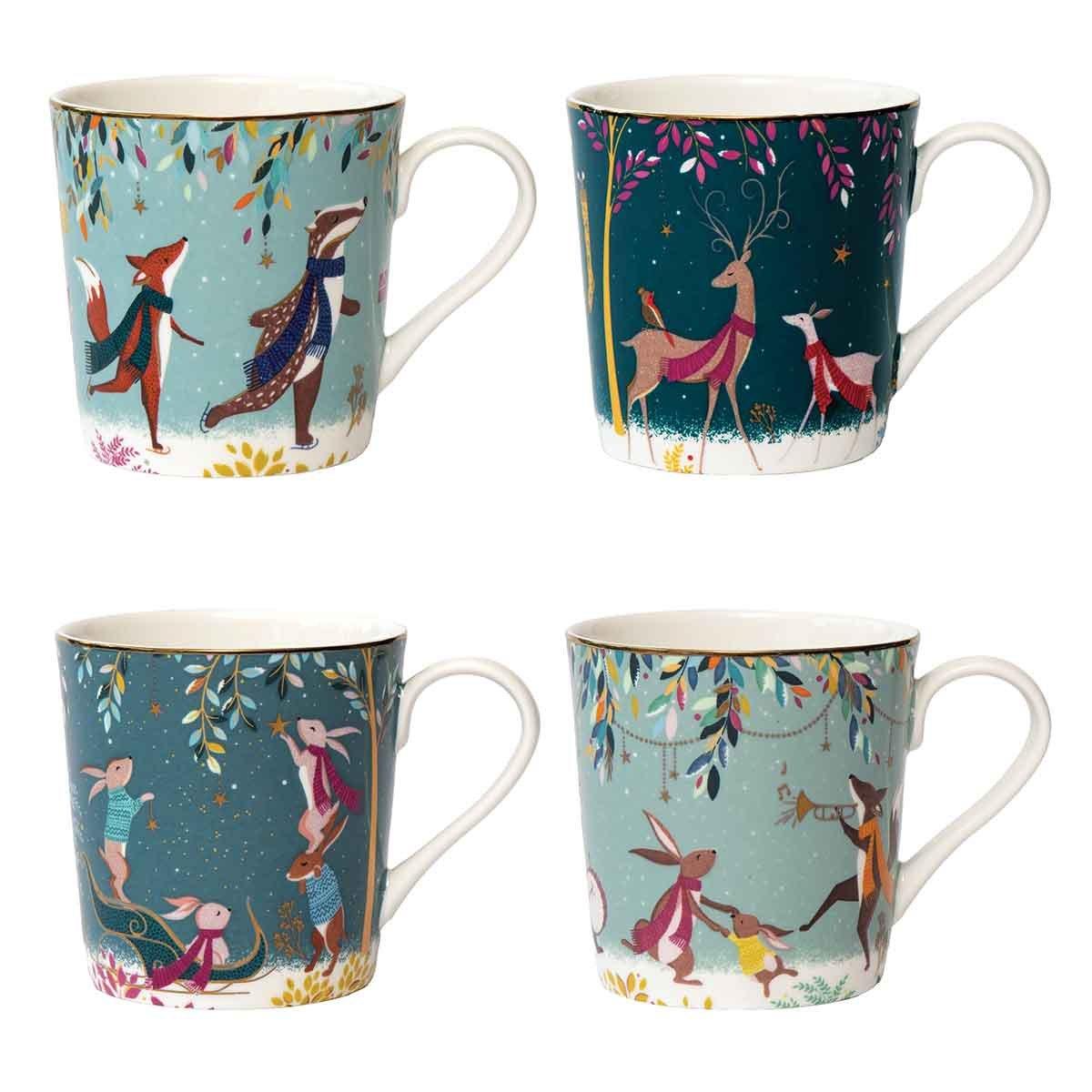 Multi - Sara Miller for Portmeirion - Sara Miller Woodland Tales Set 4 Mugs - 2