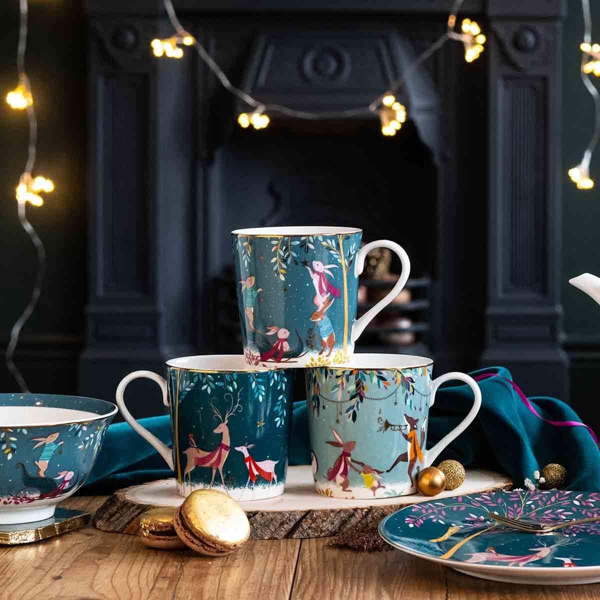 Multi - Sara Miller for Portmeirion - Sara Miller Woodland Tales Set 4 Mugs - 4