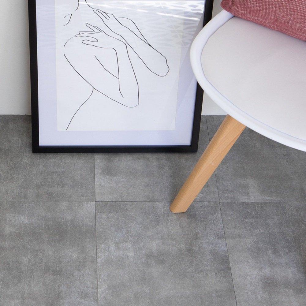 Grey - D C Fix - Self Adhesive Vinyl Floor Tiles Concrete - 1