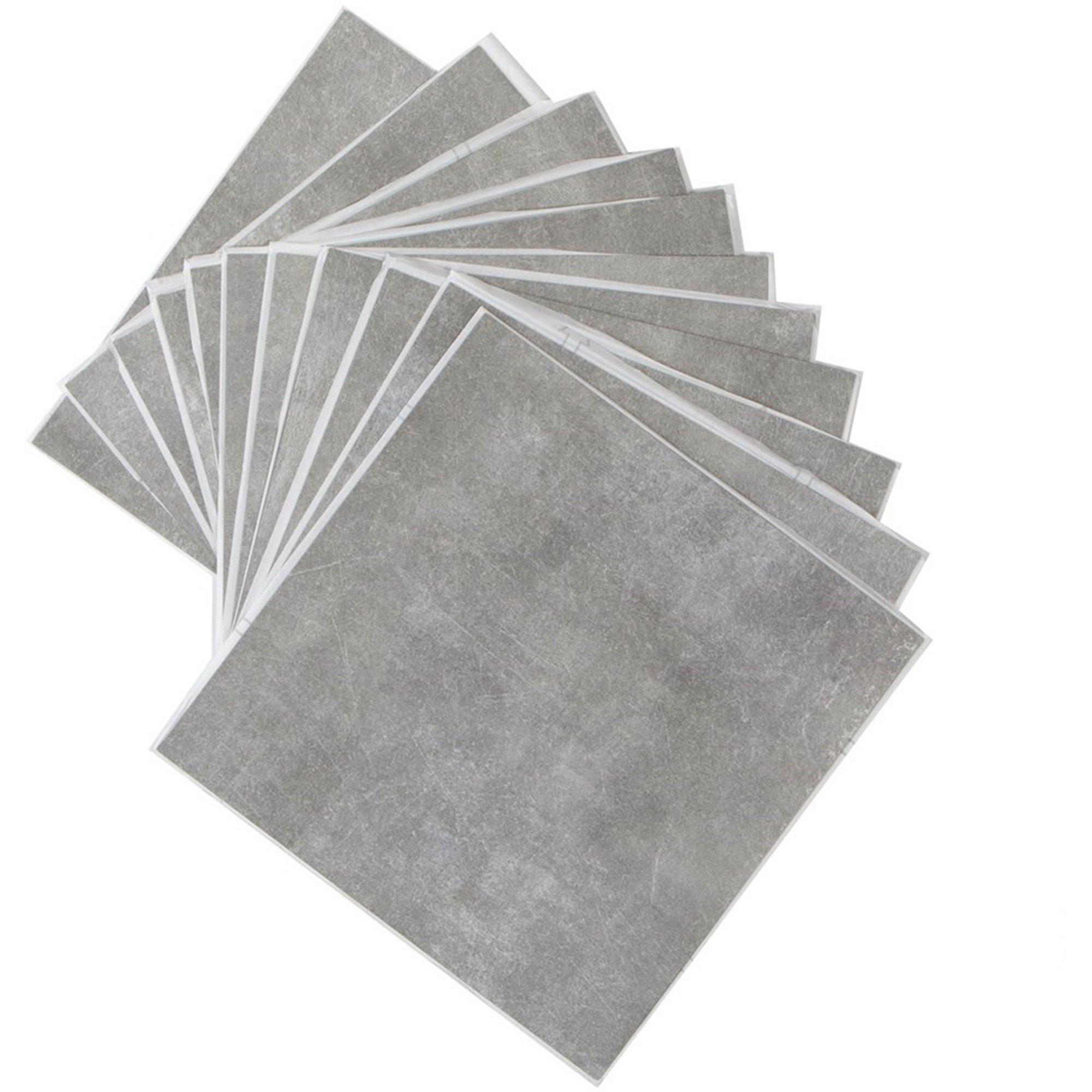 Grey - D C Fix - Self Adhesive Vinyl Floor Tiles Concrete - 2