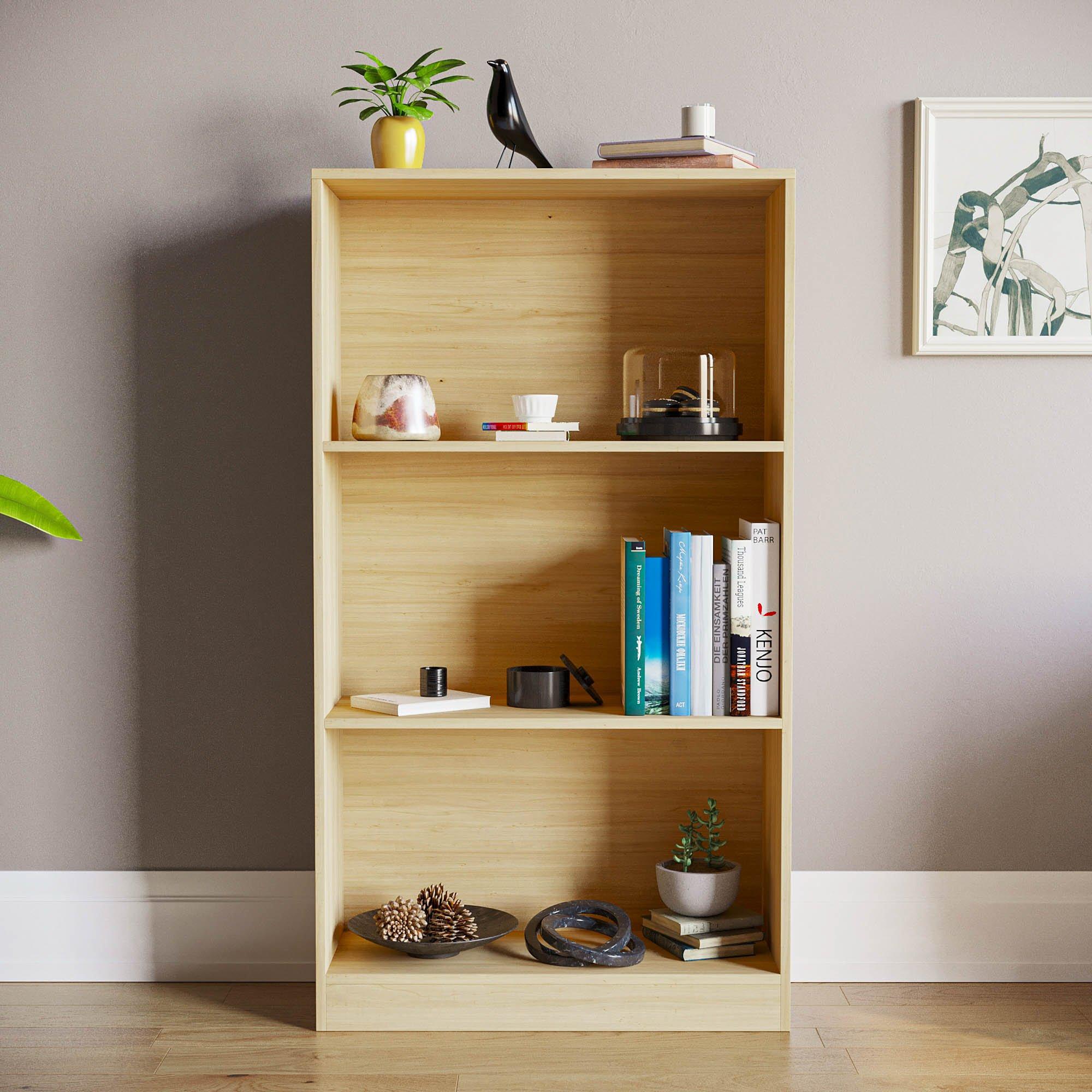 Oak - Lassic - Vida Designs Cambridge 3 Tier Medium Bookcase - 3