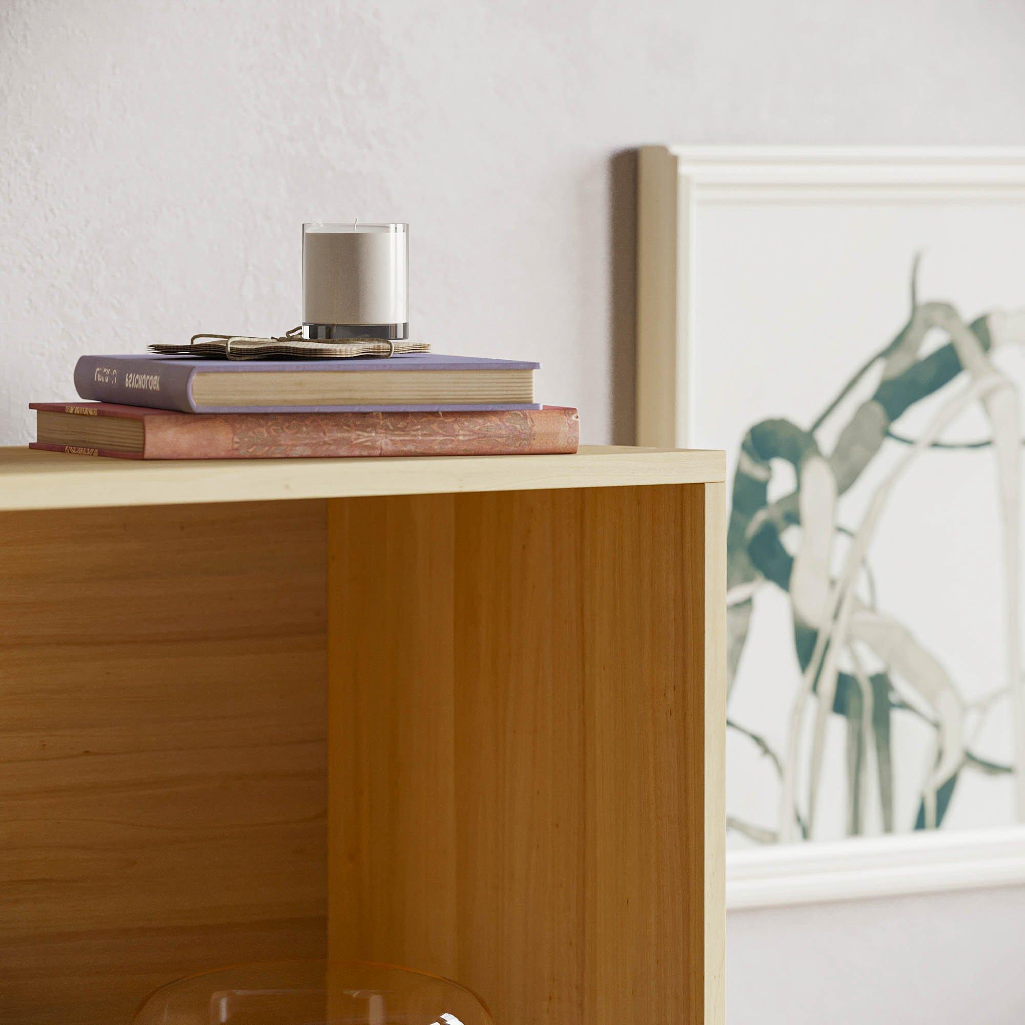 Oak - Lassic - Vida Designs Cambridge 3 Tier Medium Bookcase - 5