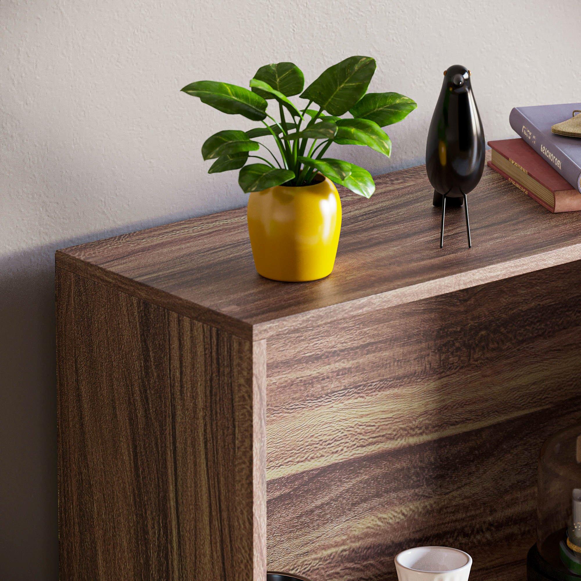 Walnut - Lassic - Vida Designs Cambridge 3 Tier Medium Bookcase - 4