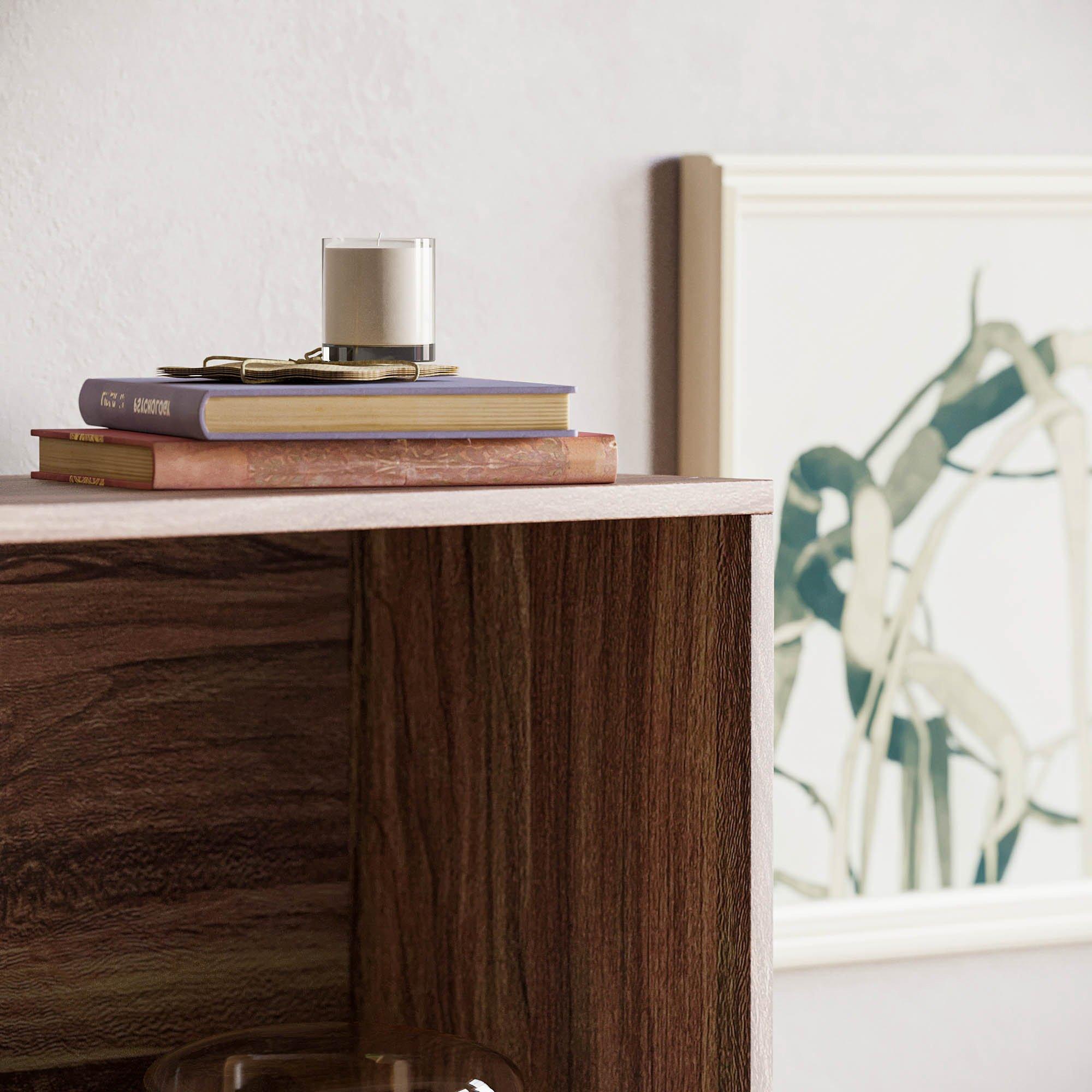 Walnut - Lassic - Vida Designs Cambridge 3 Tier Medium Bookcase - 5