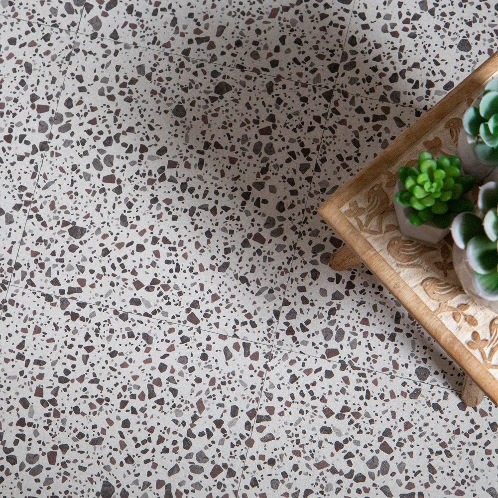 Natural - D C Fix - Self Adhesive Vinyl Floor Tiles Terrazzo - 1