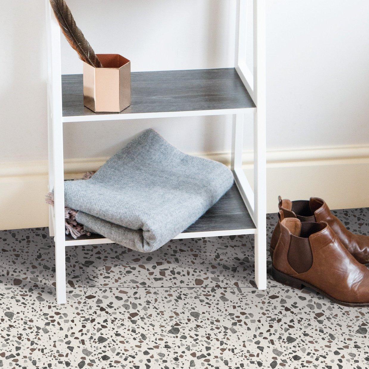 Natural - D C Fix - Self Adhesive Vinyl Floor Tiles Terrazzo - 5