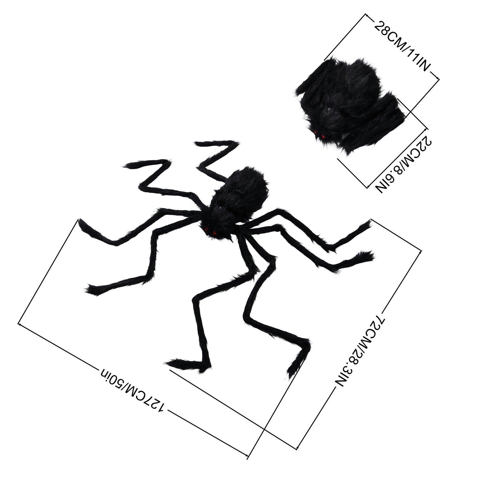 Black - LIFE IDEAS - Halloween Giant Spider & Web Decorations - 2