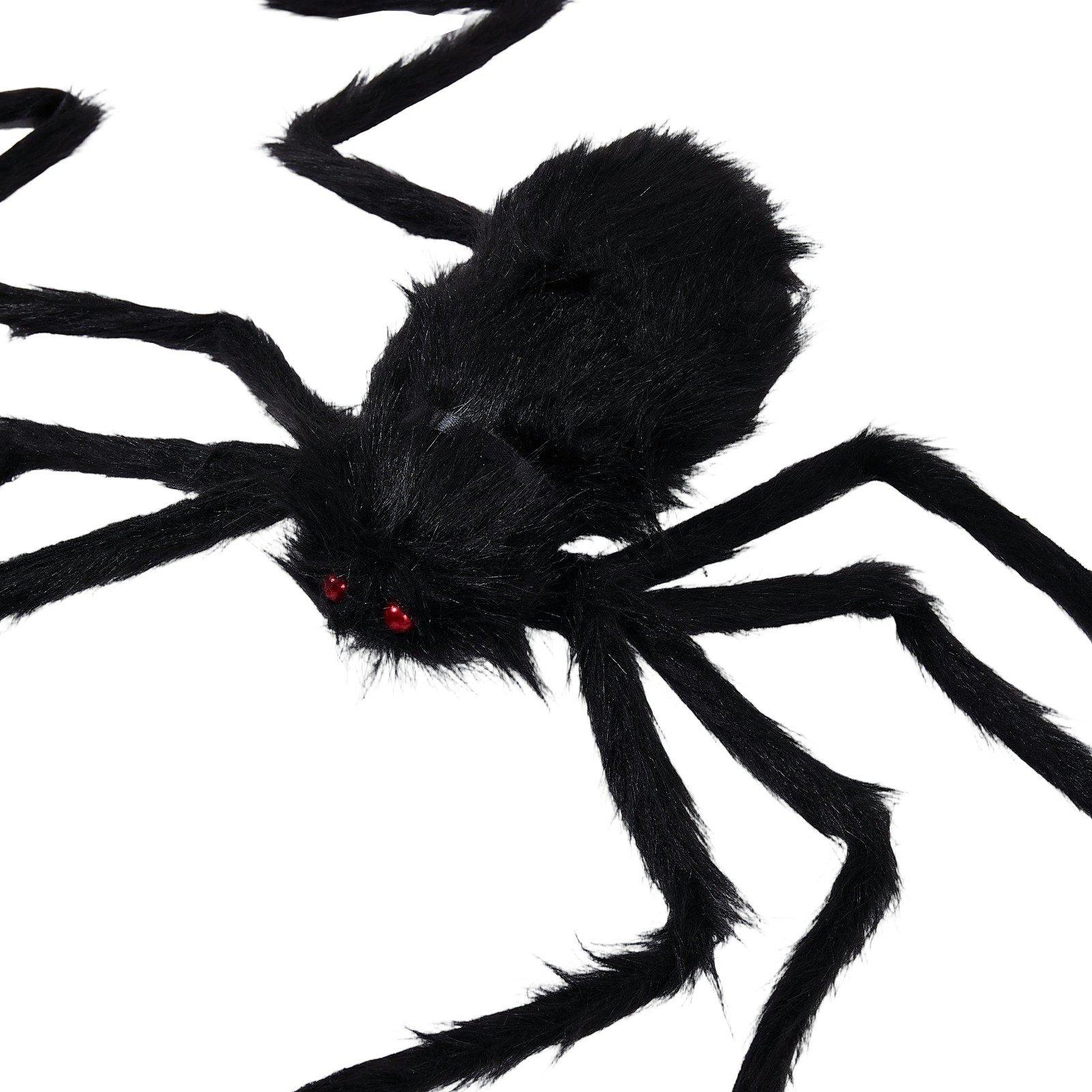 Black - LIFE IDEAS - Halloween Giant Spider & Web Decorations - 4