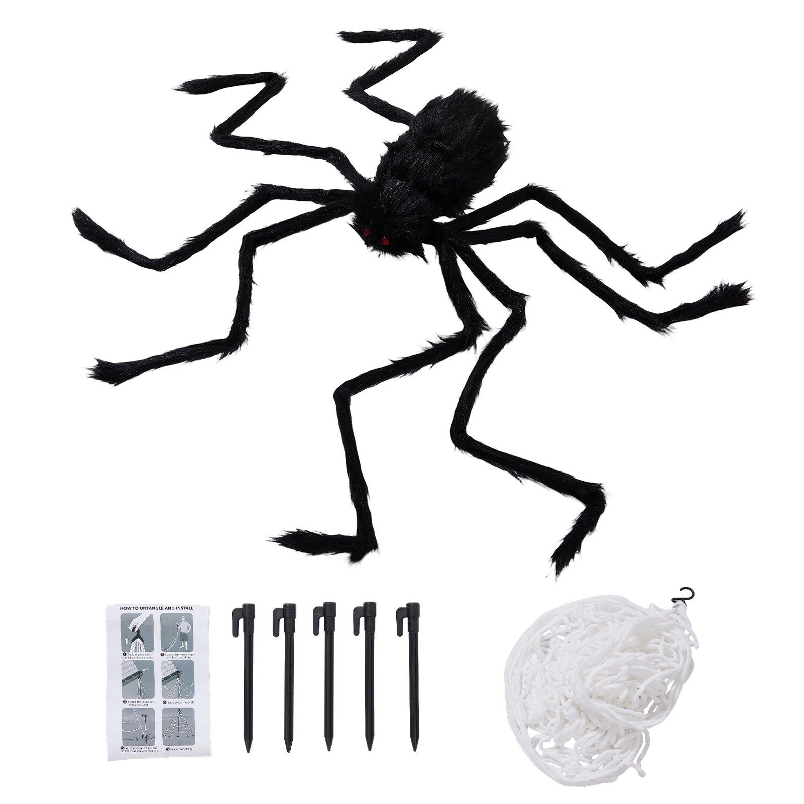 Black - LIFE IDEAS - Halloween Giant Spider & Web Decorations - 7