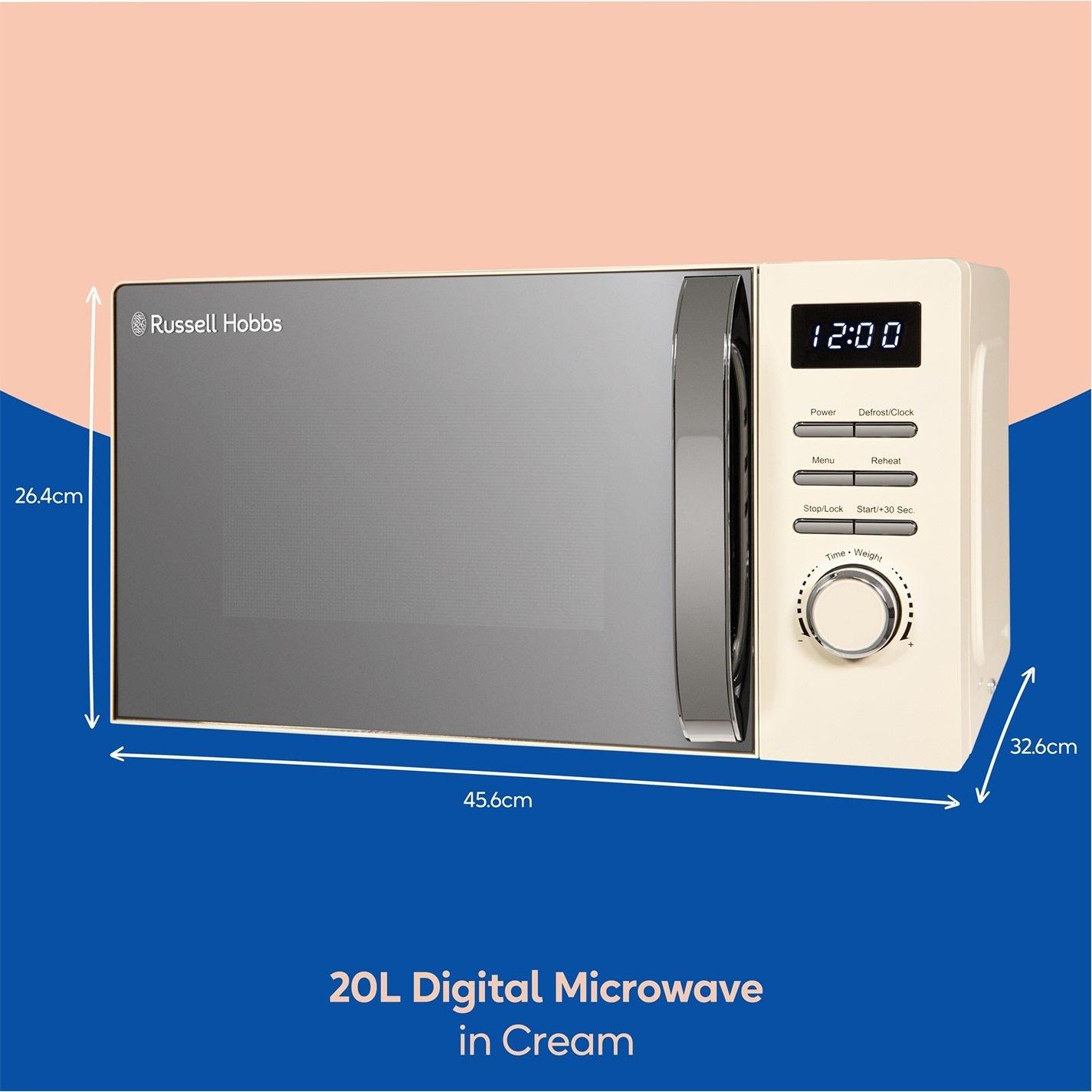 Cream - Russell Hobbs - Russell Hobbs RHMD818C 20L Digital Microwave - 2