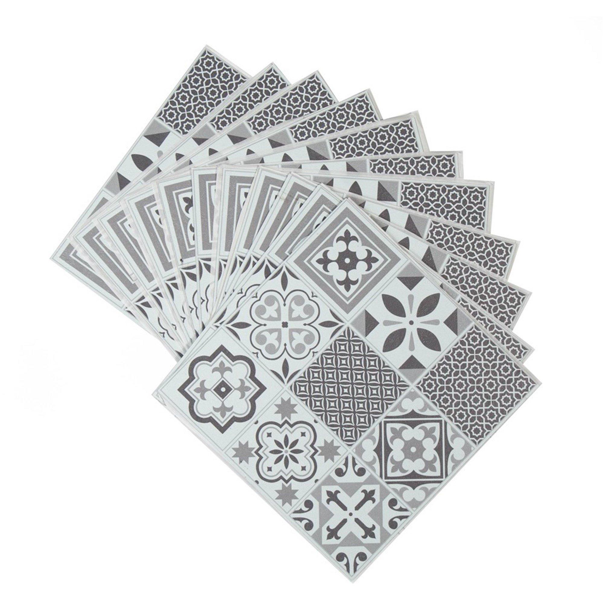 Grey - D C Fix - Self Adhesive Vinyl Floor Tiles Oriental - 2