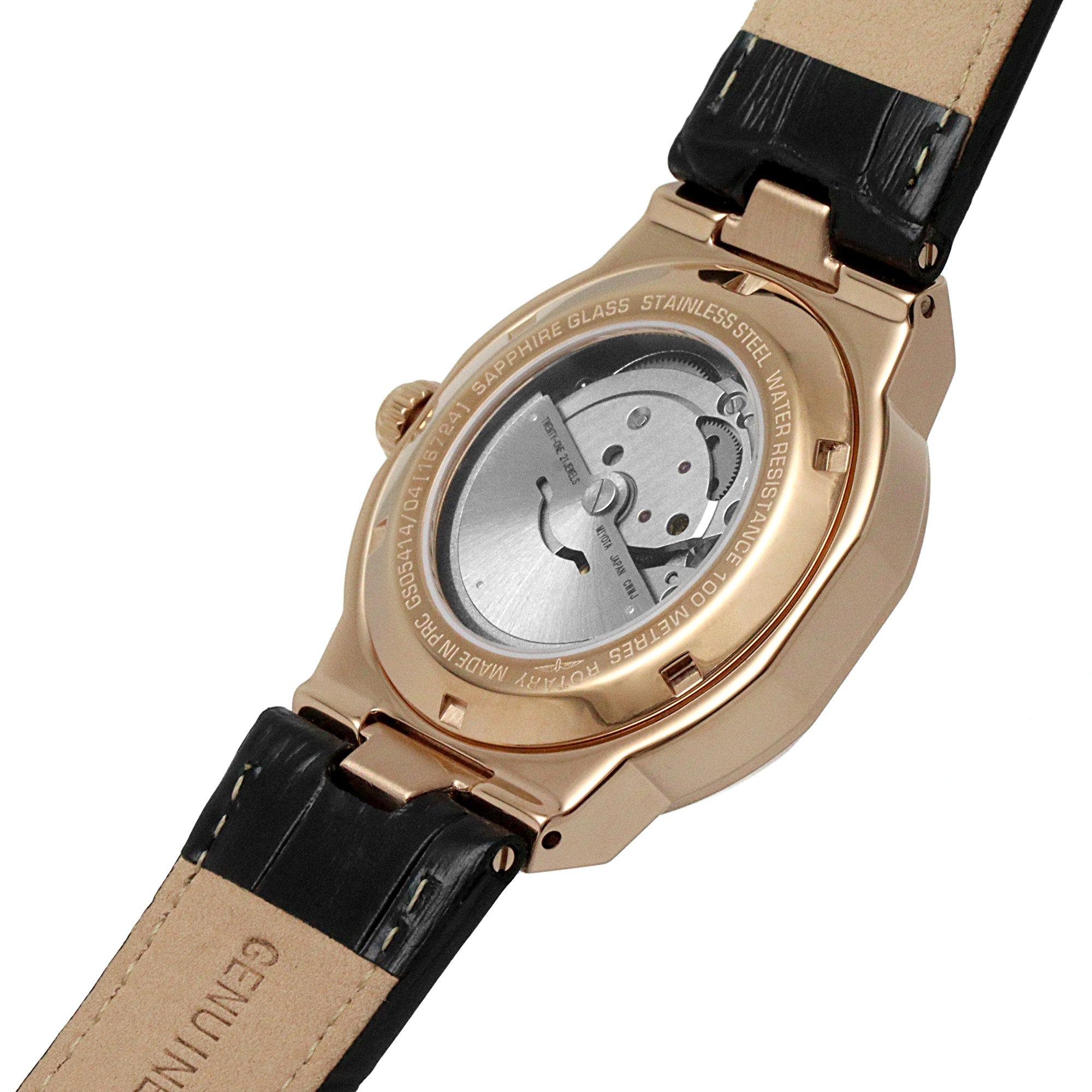 Black And Rose - Rotary - Mens Rotary Regent Automatic Automatic Watch - 6