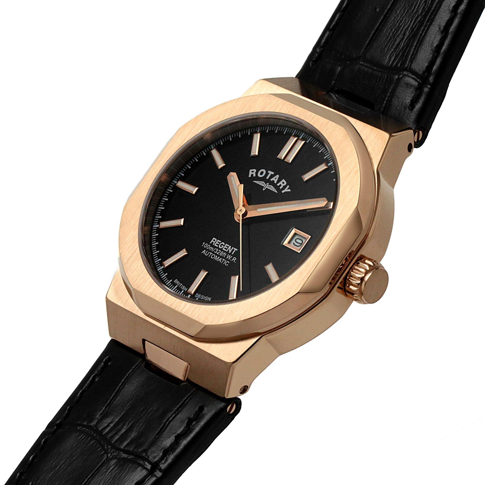 Black And Rose - Rotary - Mens Rotary Regent Automatic Automatic Watch - 7