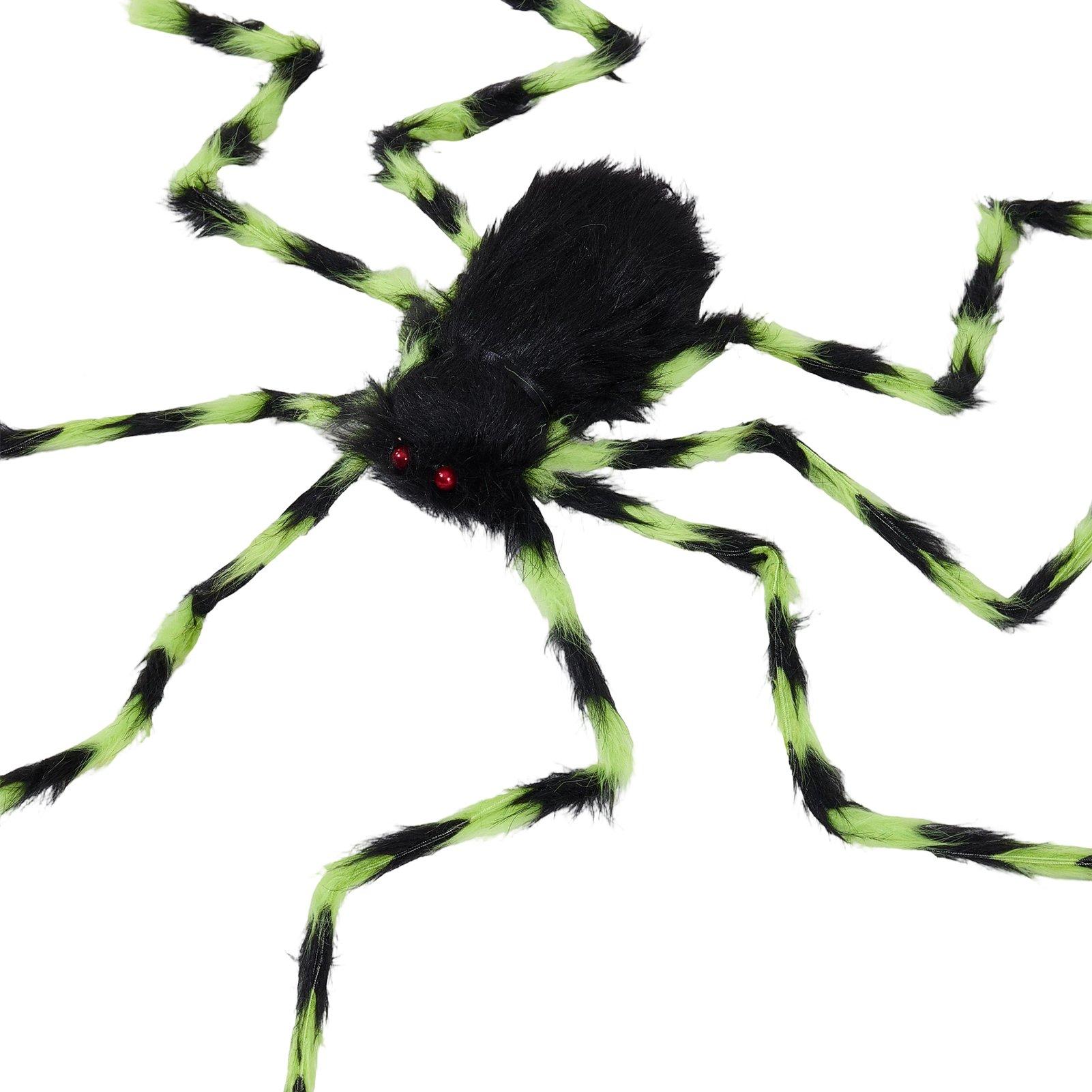 Black/Light Gre - LIFE IDEAS - Halloween Giant Spider & Web Decorations - 7
