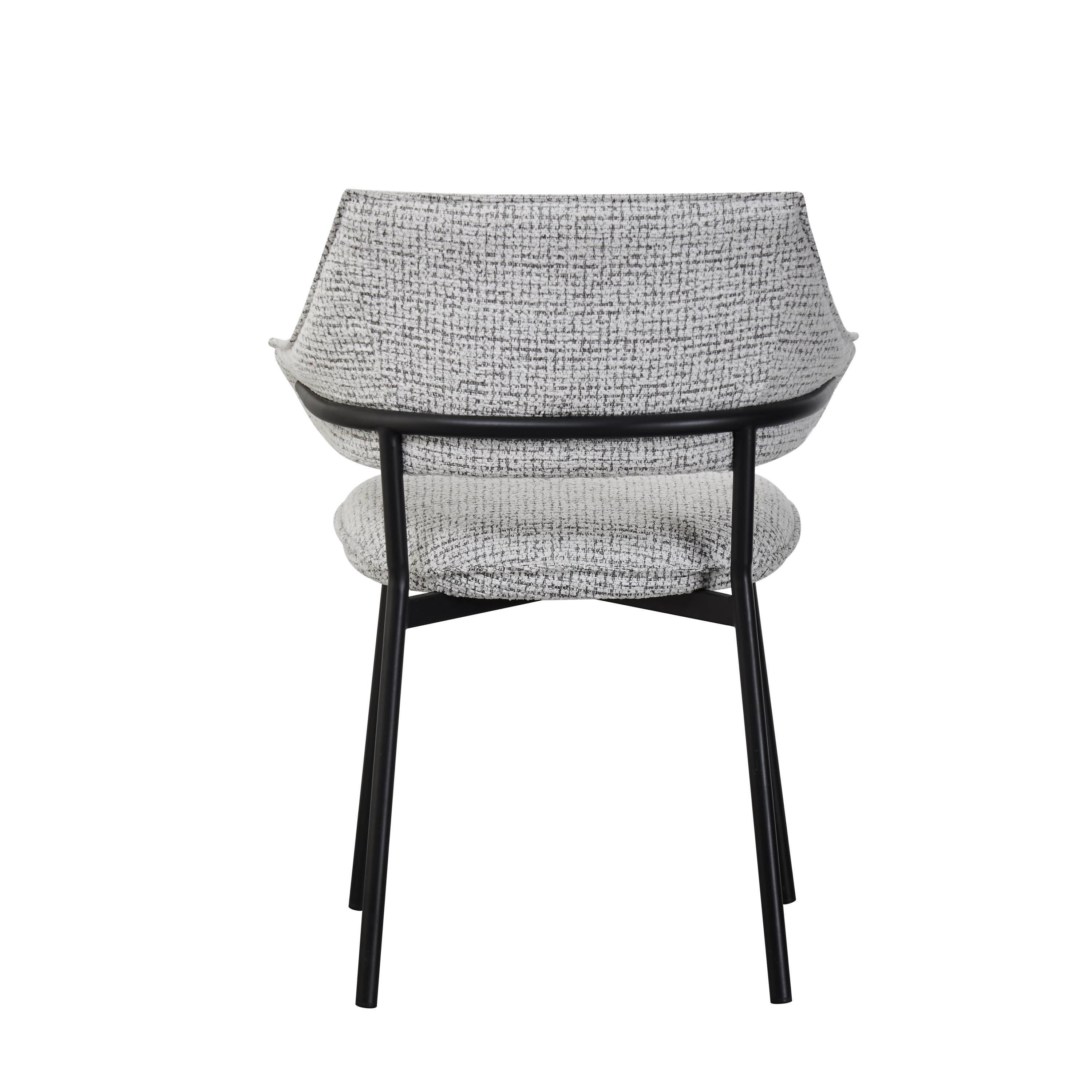 Smoke Grey - Shankar - Pair of Geneva Textured Dining Chairs - 2