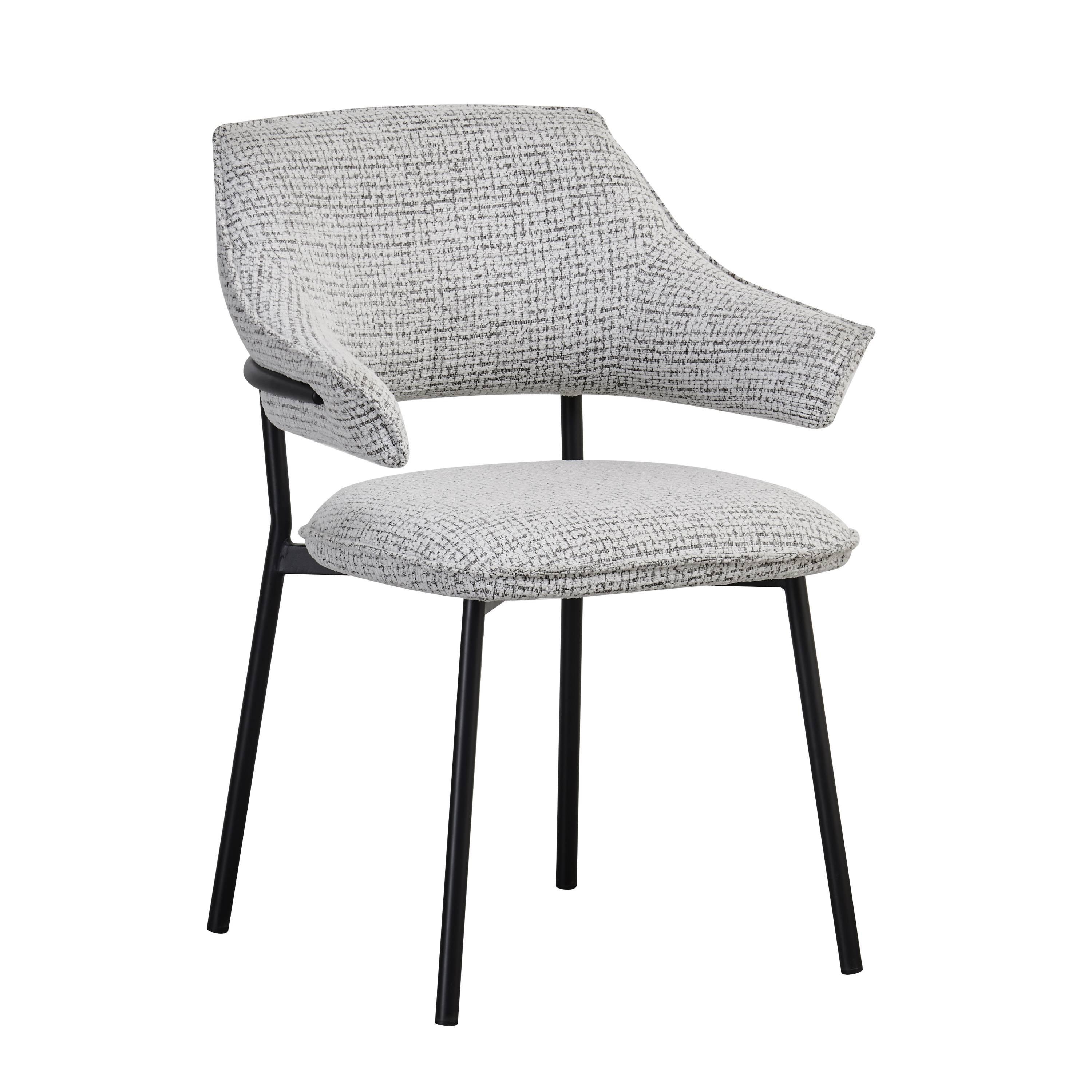 Smoke Grey - Shankar - Pair of Geneva Textured Dining Chairs - 6