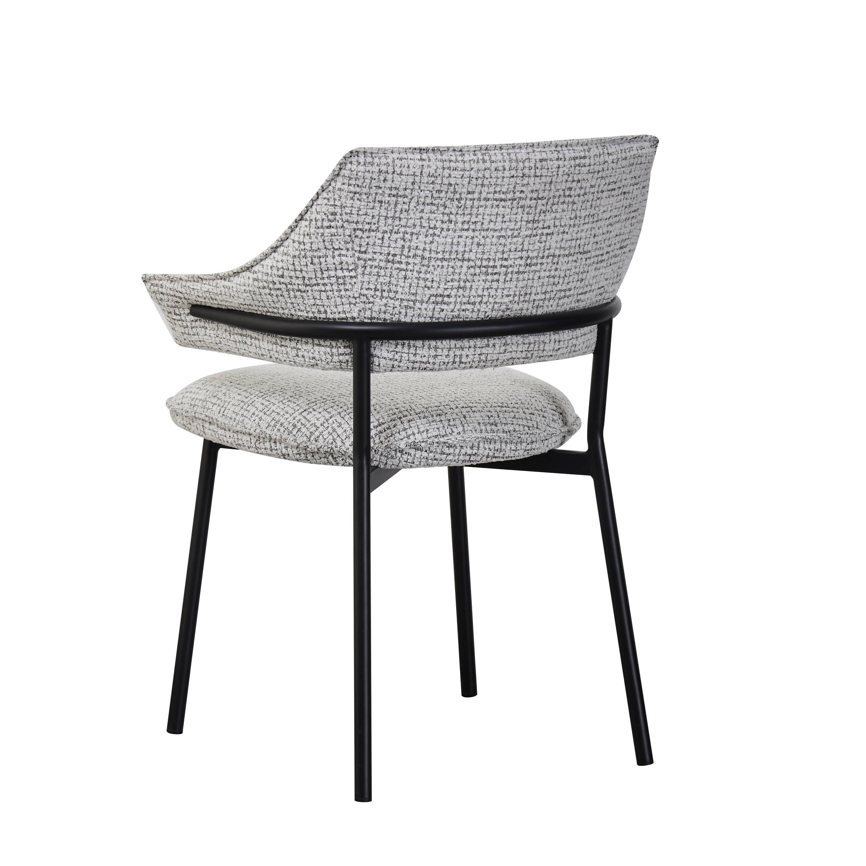 Smoke Grey - Shankar - Pair of Geneva Textured Dining Chairs - 7