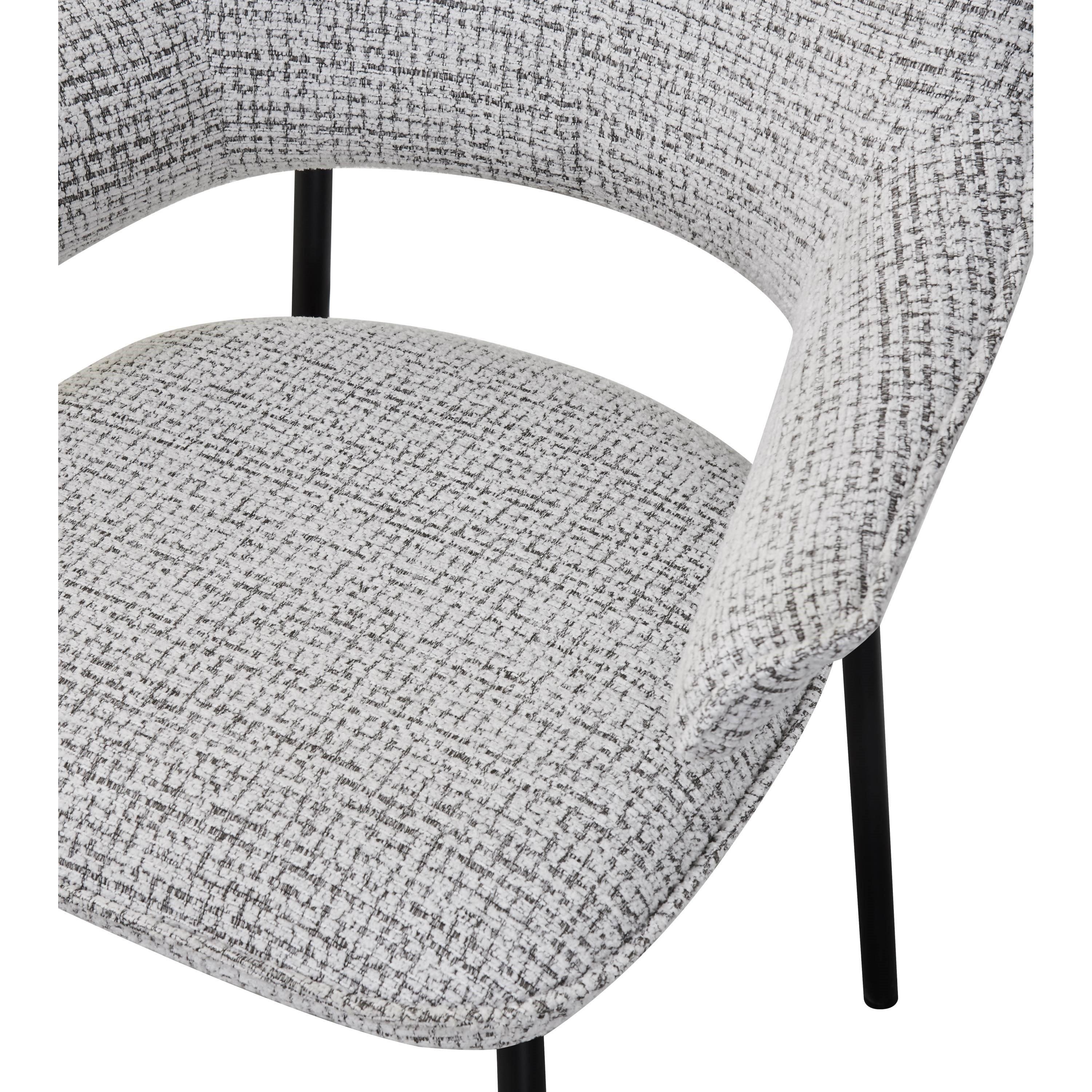 Smoke Grey - Shankar - Pair of Geneva Textured Dining Chairs - 8