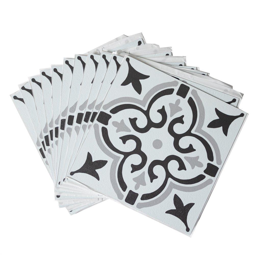 Grey - D C Fix - Self Adhesive Vinyl Floor Tiles Stencil Grey - 2