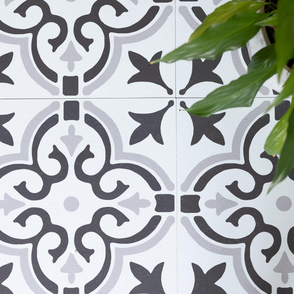 Grey - D C Fix - Self Adhesive Vinyl Floor Tiles Stencil Grey - 5