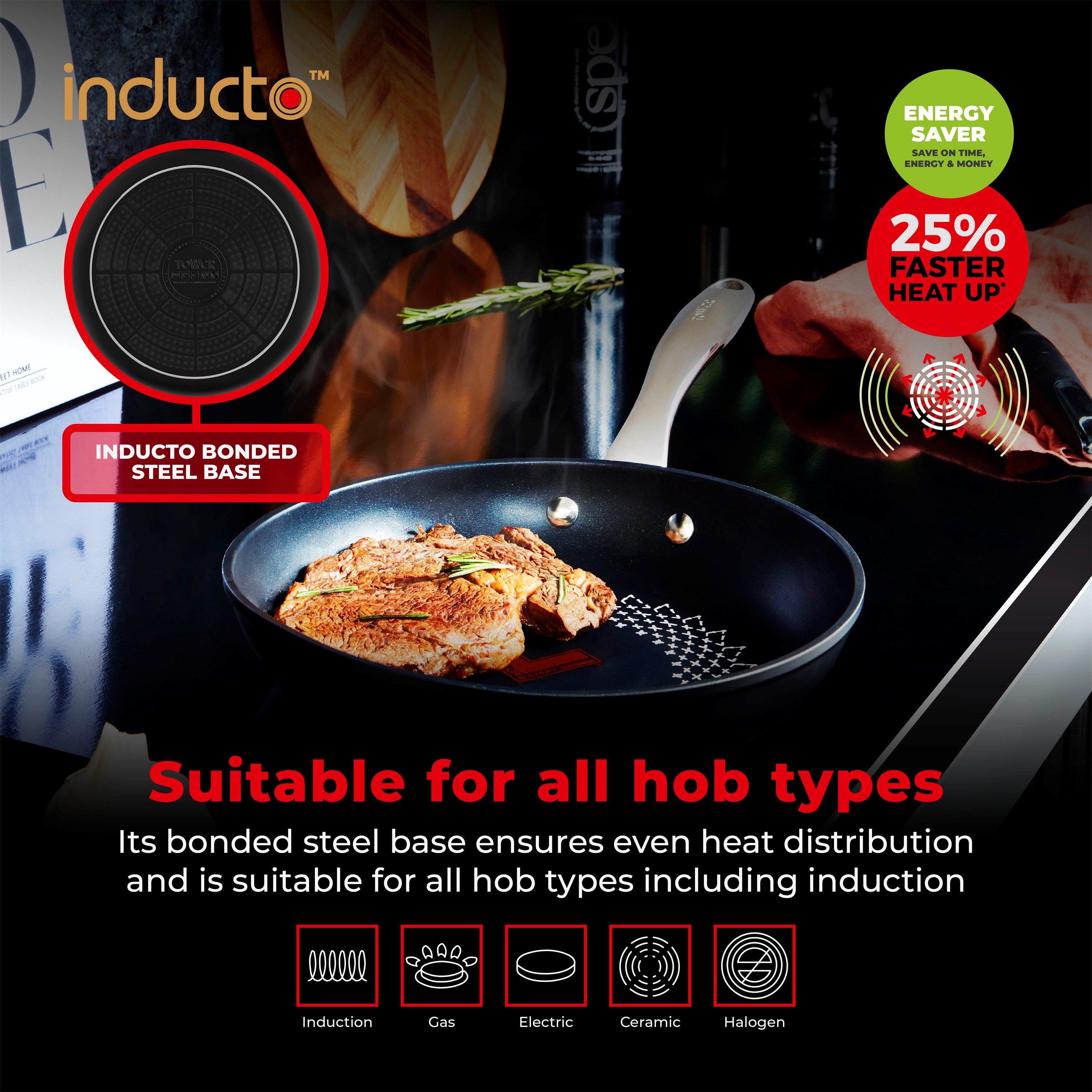Black - Tower - Smart Start Ultra Forged 5pc Cookware Set - 7