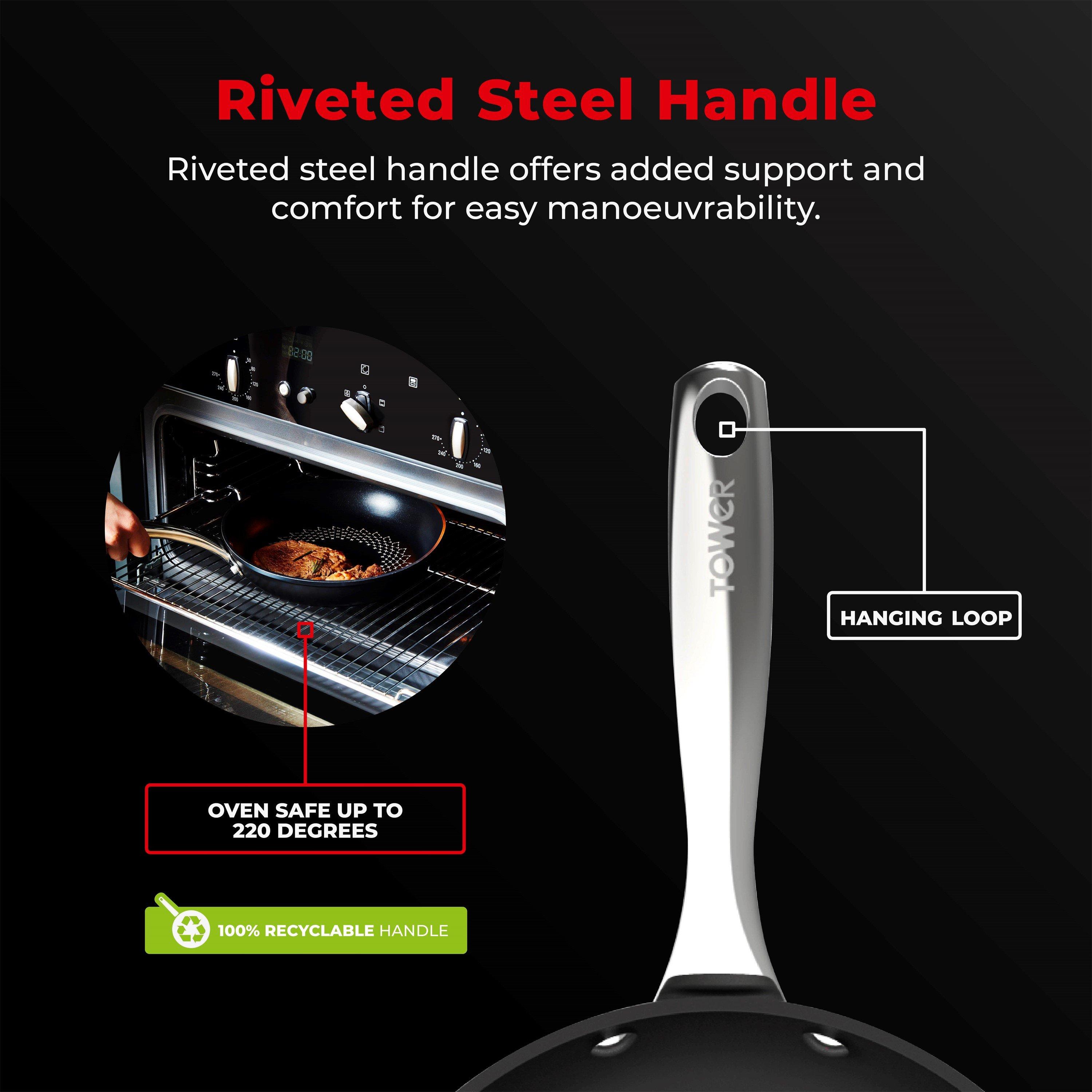 Black - Tower - Smart Start Ultra Forged 5pc Cookware Set - 9